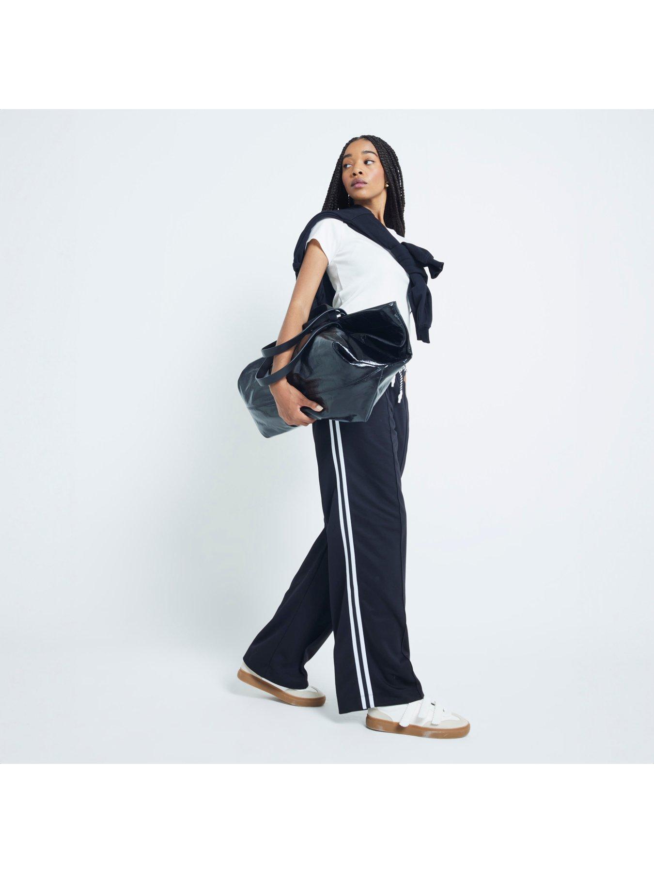 river-island-side-stripe-wide-leg-jogger-blackback