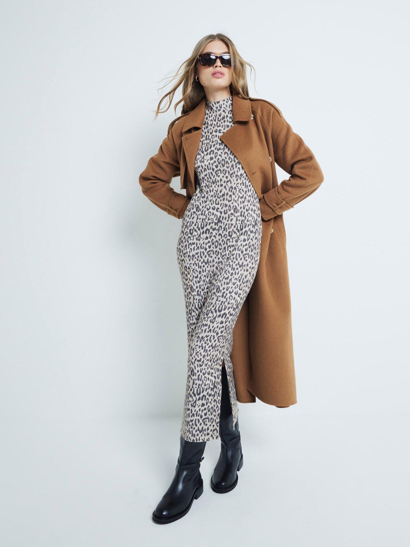 river-island-animal-print-midi-dress-brownfront