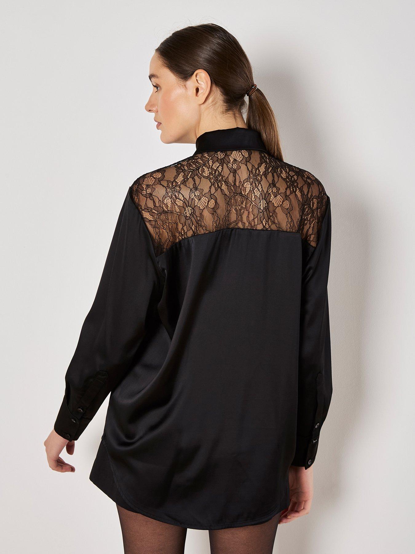 apricot-apricot-lace-insert-oversize-satin-shirtstillFront