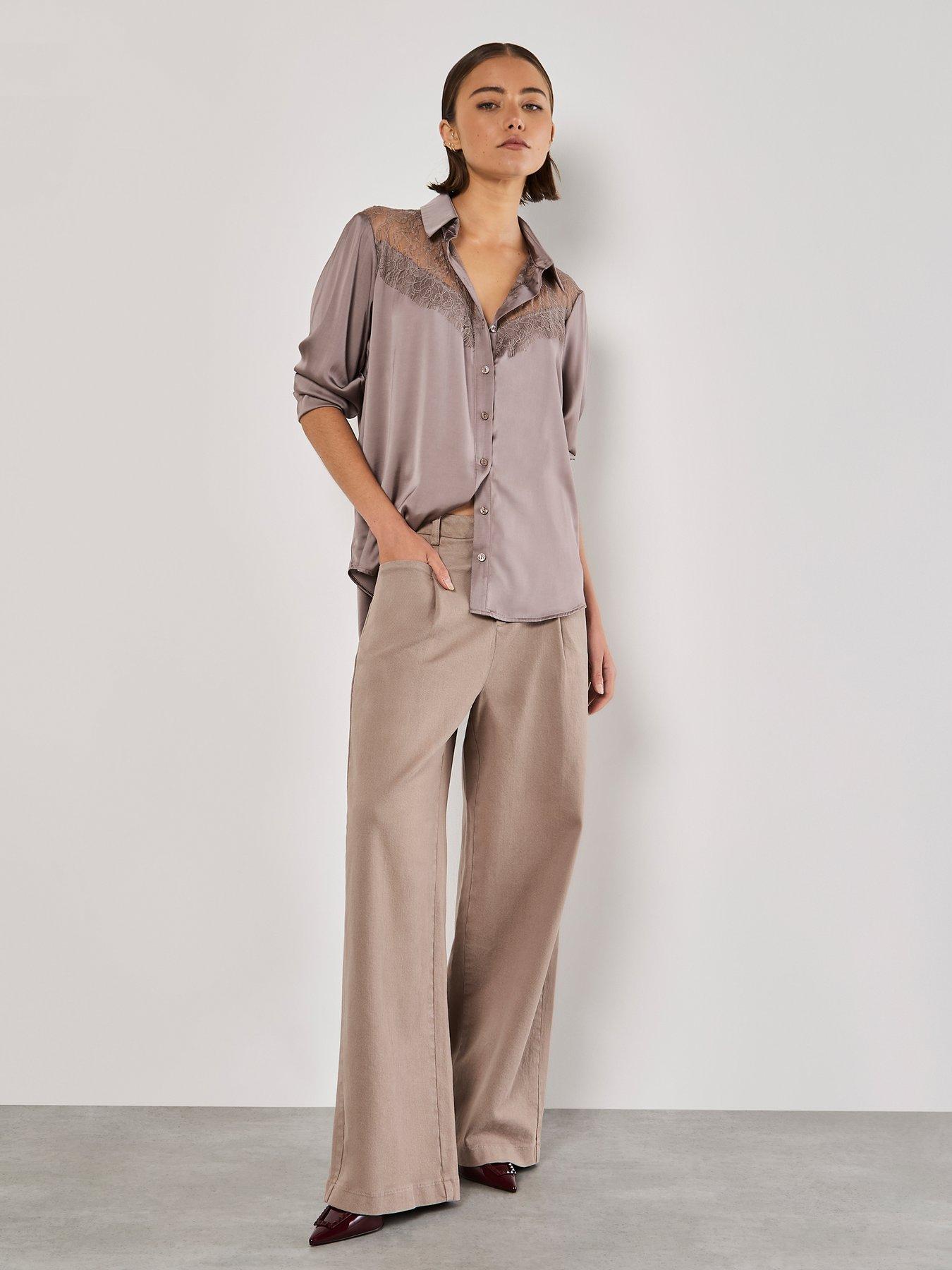 apricot-apricot-lace-insert-oversize-satin-shirtstillFront