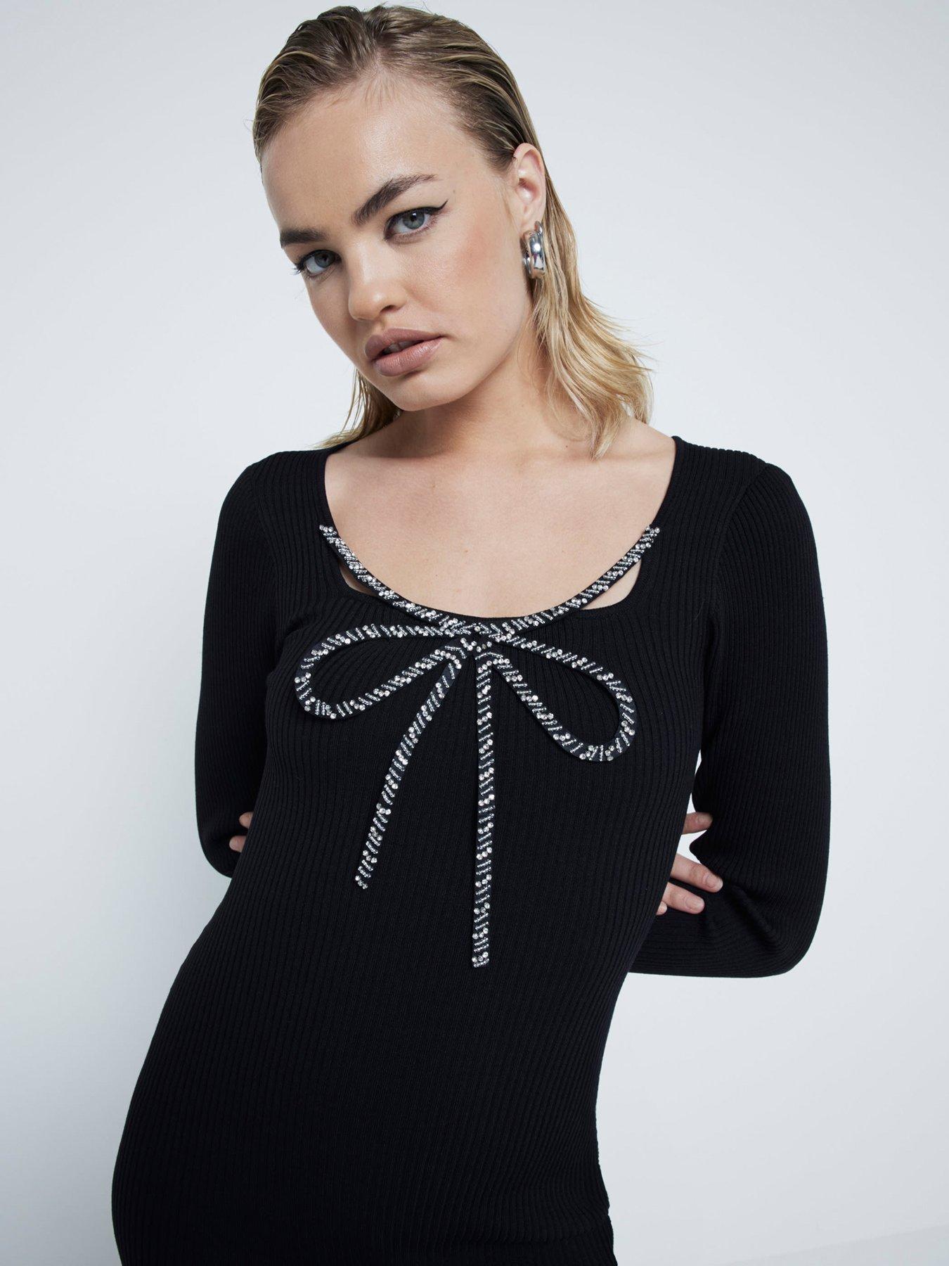 river-island-bow-mini-dress-blackdetail