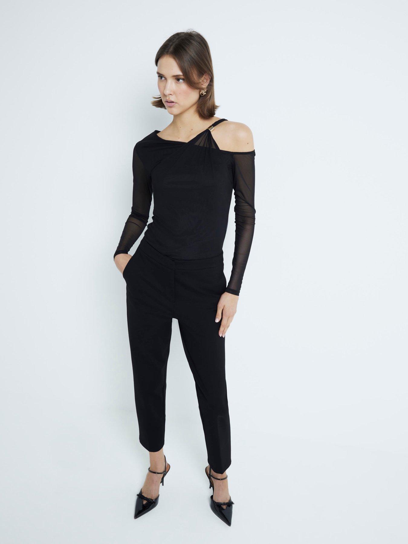 river-island-layered-mesh-trim-top-blackback