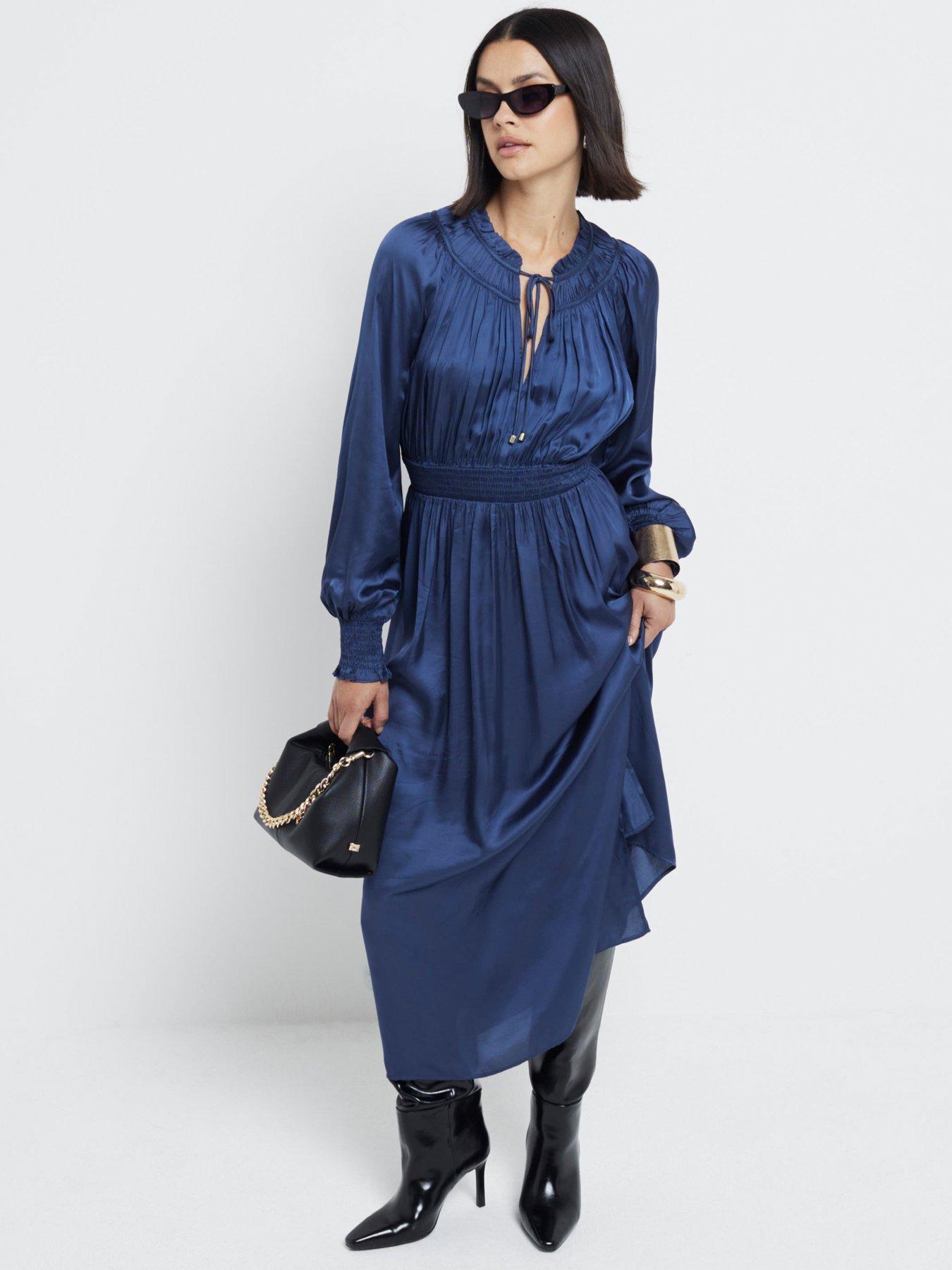 river-island-tie-neck-satin-maxi-blue