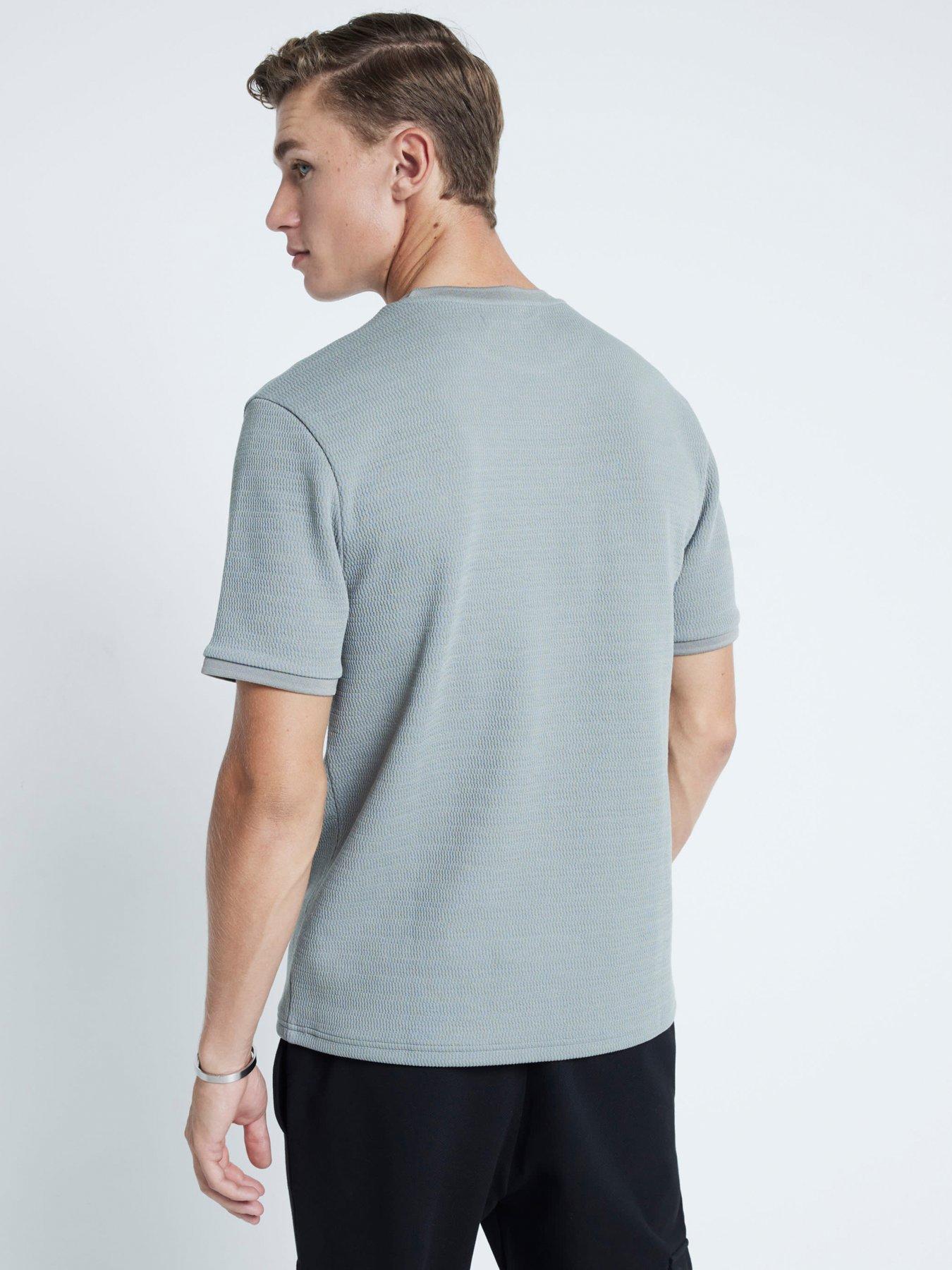 river-island-river-island-short-sleeve-slim-fit-quilted-embossed-t-shirtstillFront