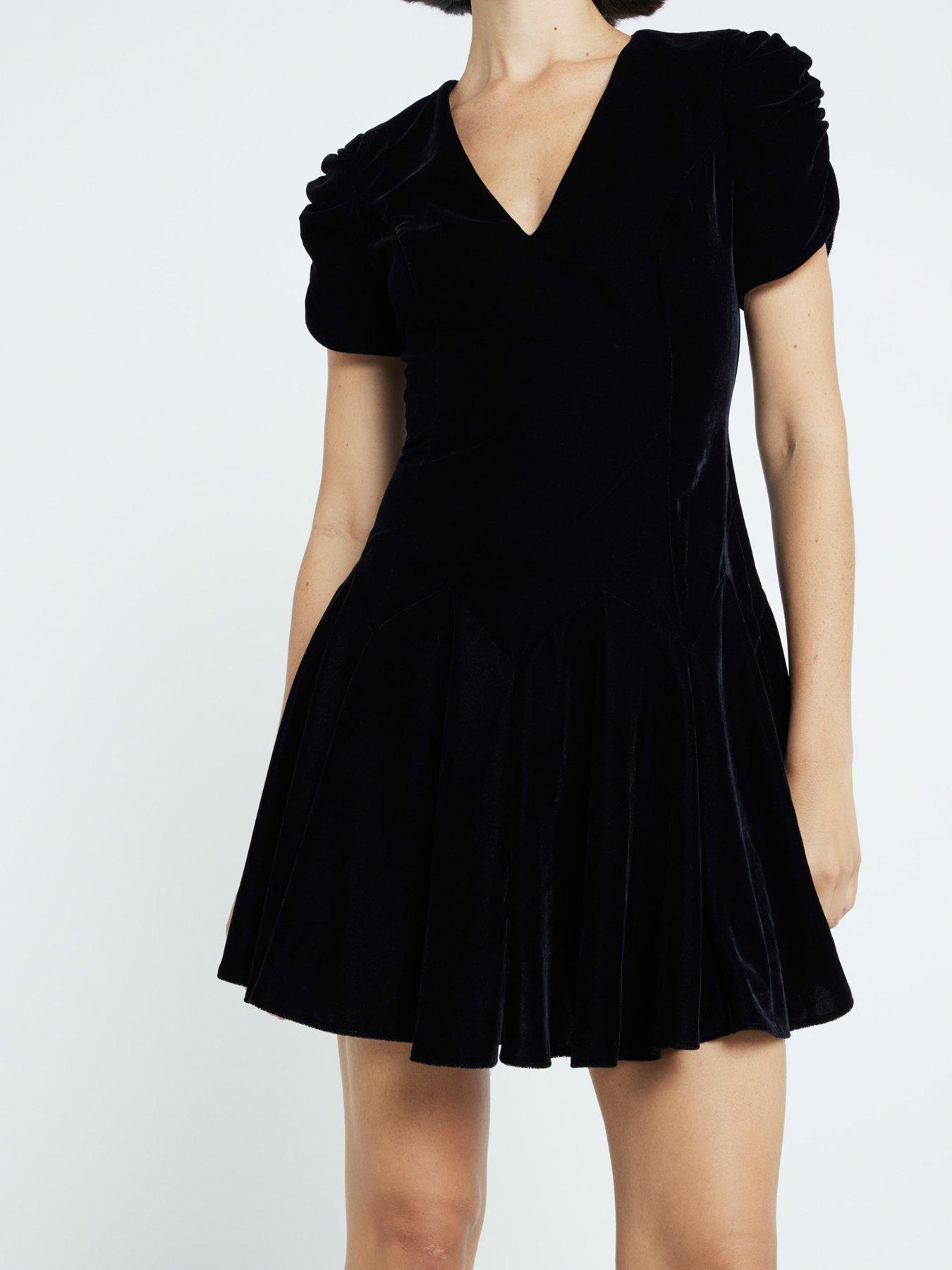 river-island-velvet-godet-mini-dress-blackback