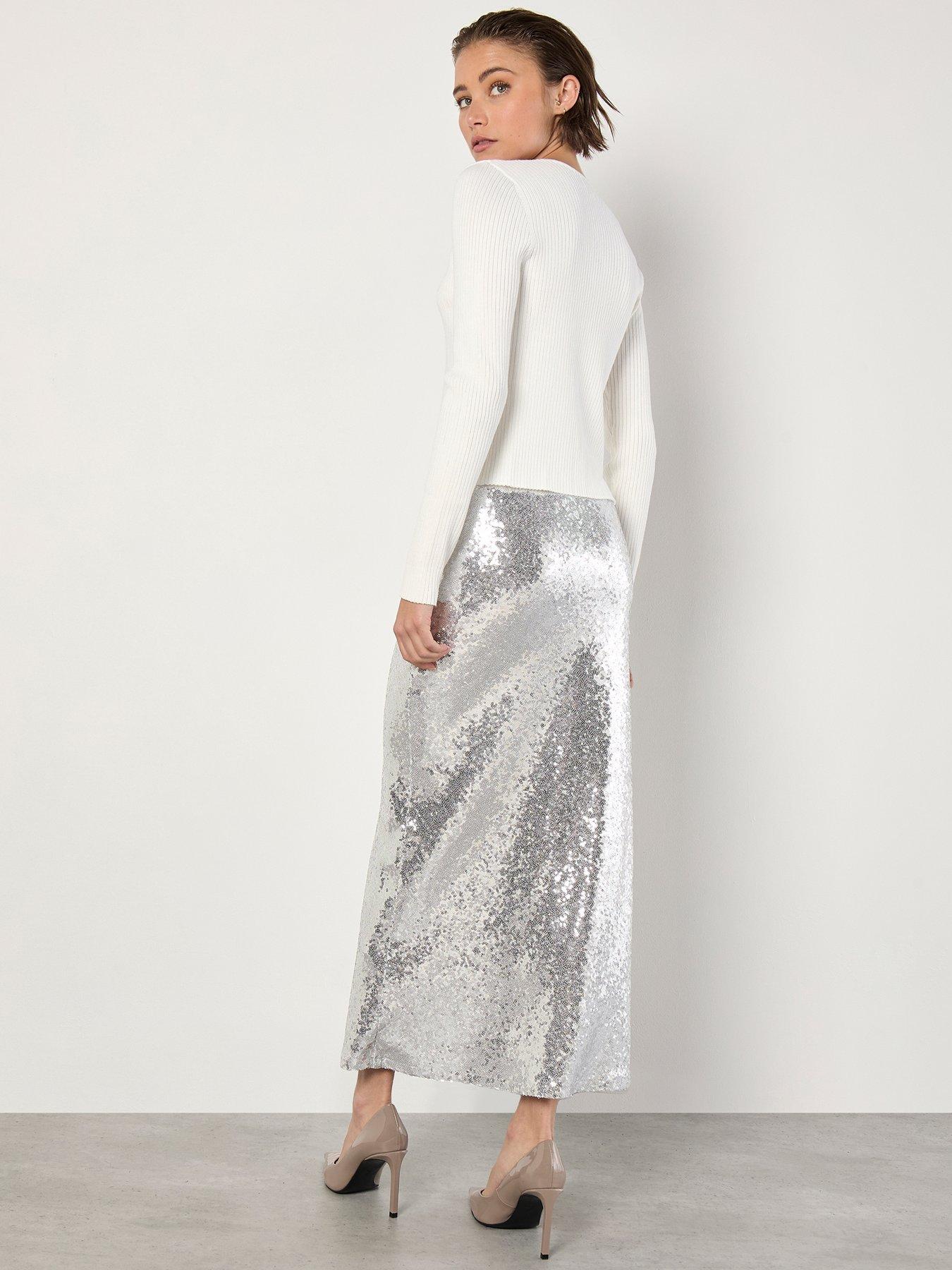 apricot-sequin-bias-cut-midaxi-skirtdetail