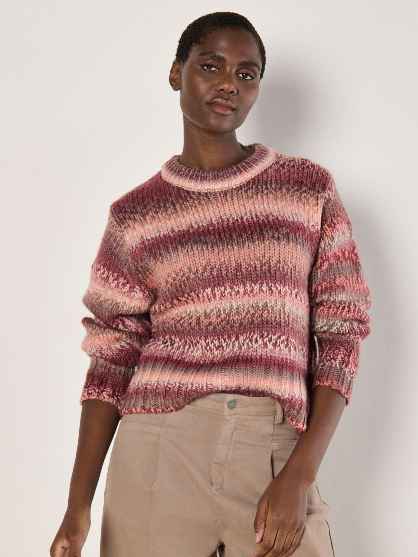 Image 1 of 4 of Apricot Apricot Chunky Knit Multi Col Jumper