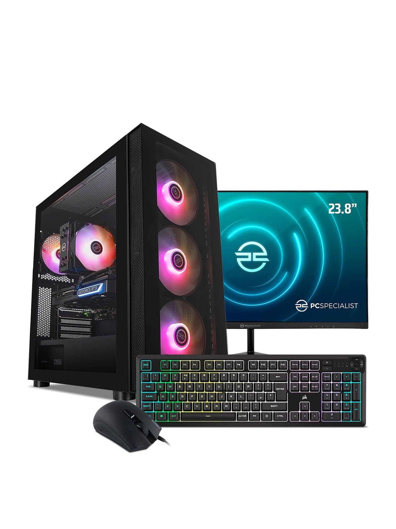 pcspecialist-fusion-260-gaming-desktop-24in-fhdnbspmonitor-keyboard-amp-mouse-bundlenbsp--geforce-4060-ti-amd-ryzen-5-16gb-ram-1tb-ssdnbsp--black