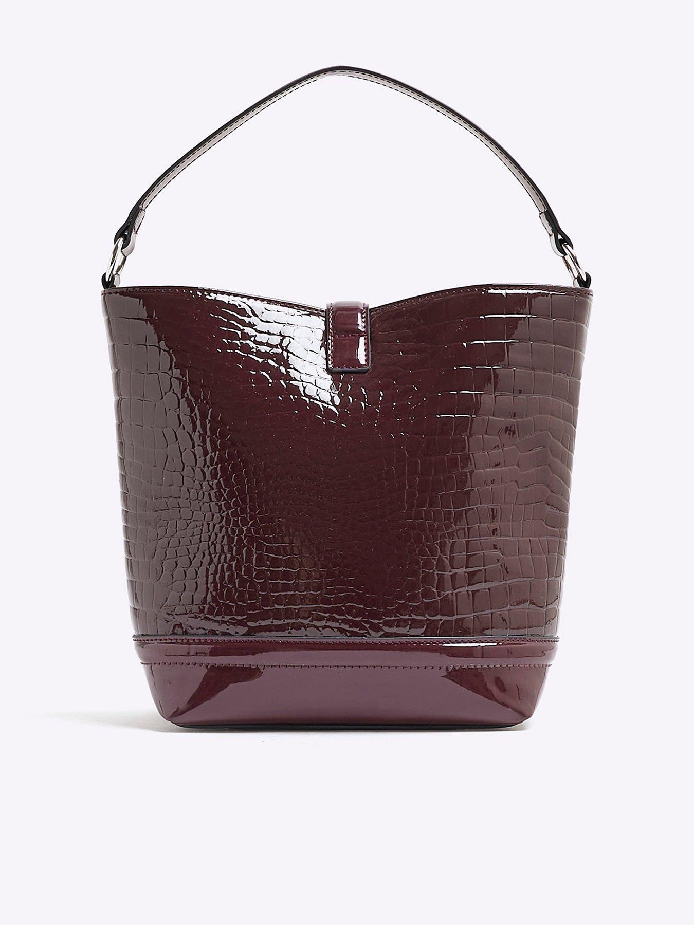 river-island-lock-croc-bucket-bag-dark-redback