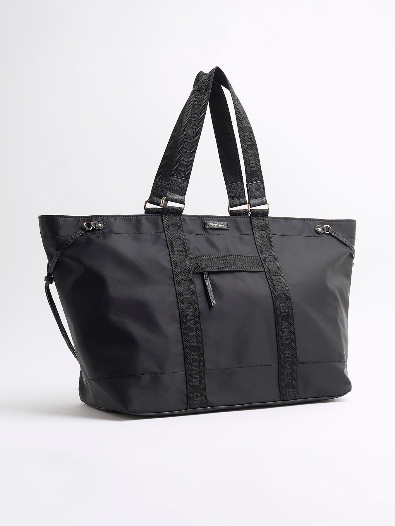 river-island-soft-webbing-zip-holdall-bag-blackback