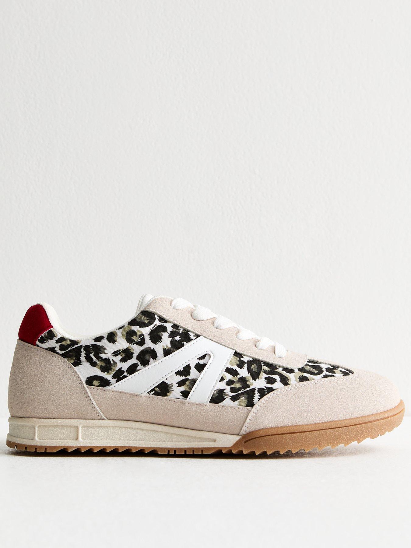 new-look-stone-leopard-print-faux-suede-trainers-beige