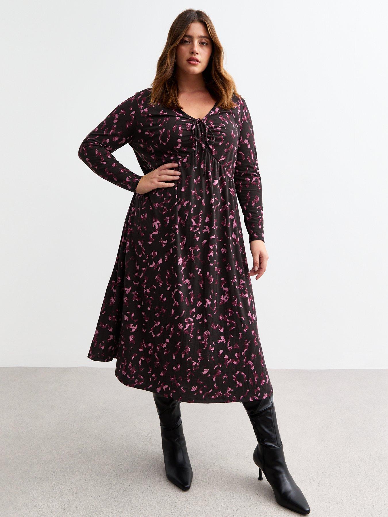 new-look-curves-black-fossil-animal-jersey-midi-dress-printfront