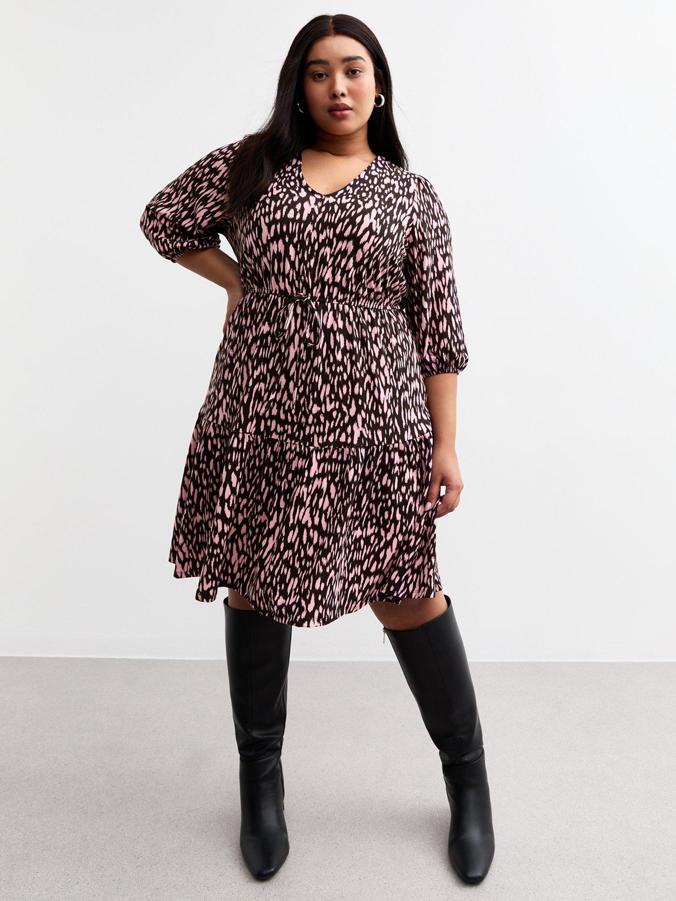 new-look-curves-pink-animal-mini-dress-print