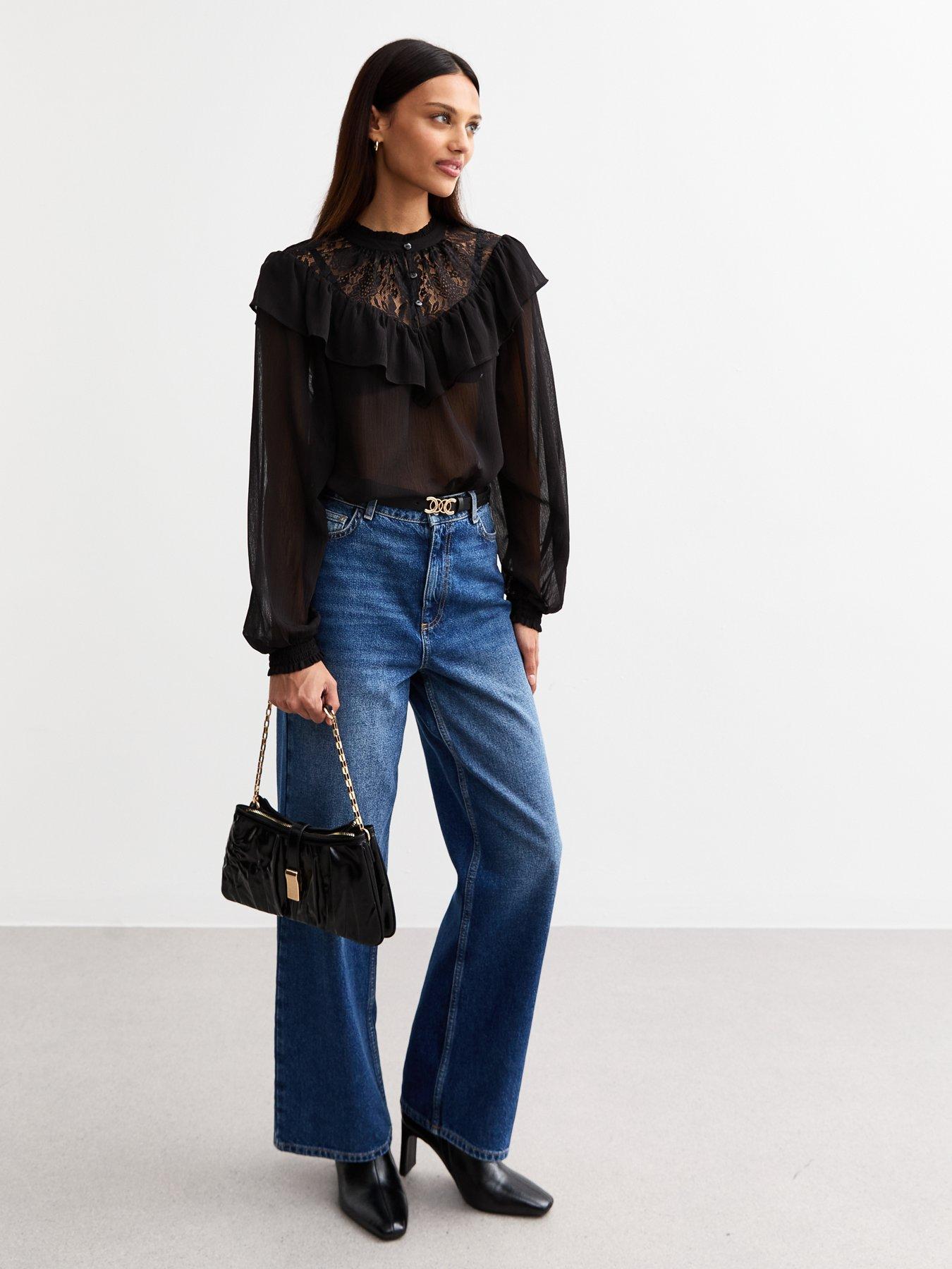 new-look-lace-frill-trim-sheer-chiffon-top-blackback