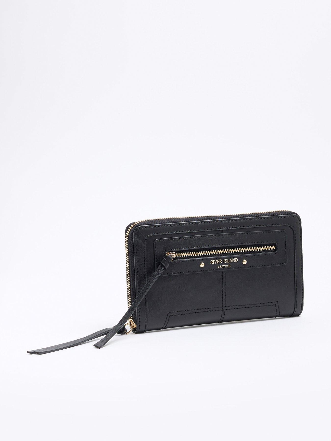 river-island-metallic-zip-leather-purse-blackback