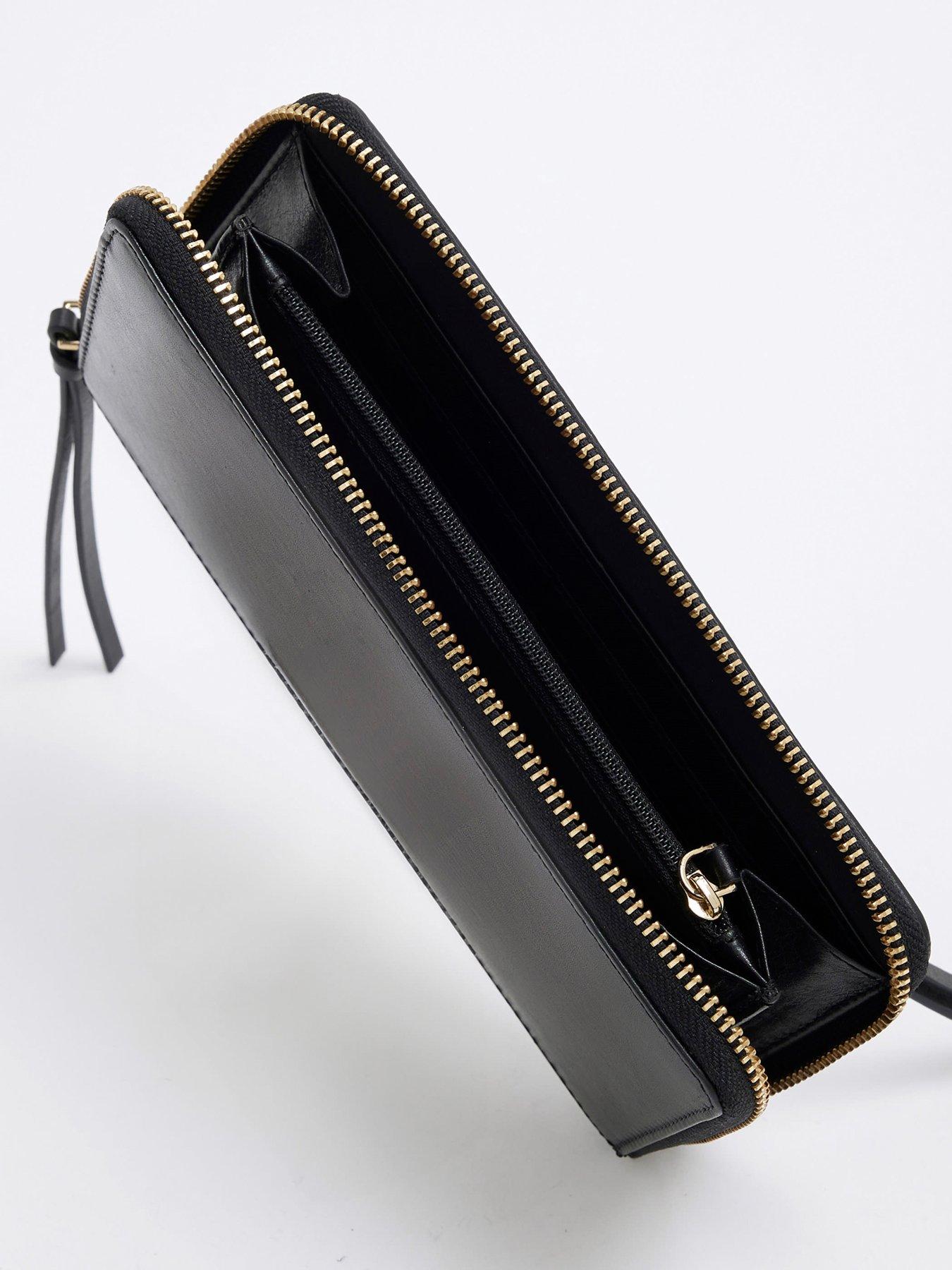 river-island-metallic-zip-leather-purse-blackdetail