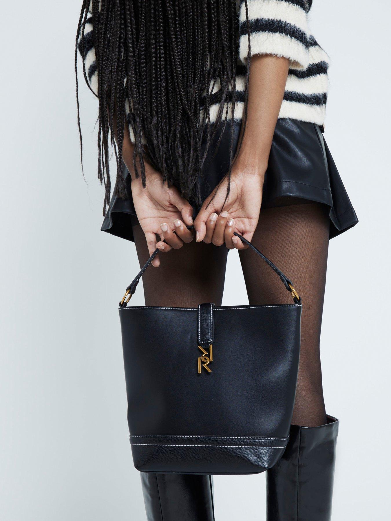 river-island-lock-bucket-bag-blackstillFront