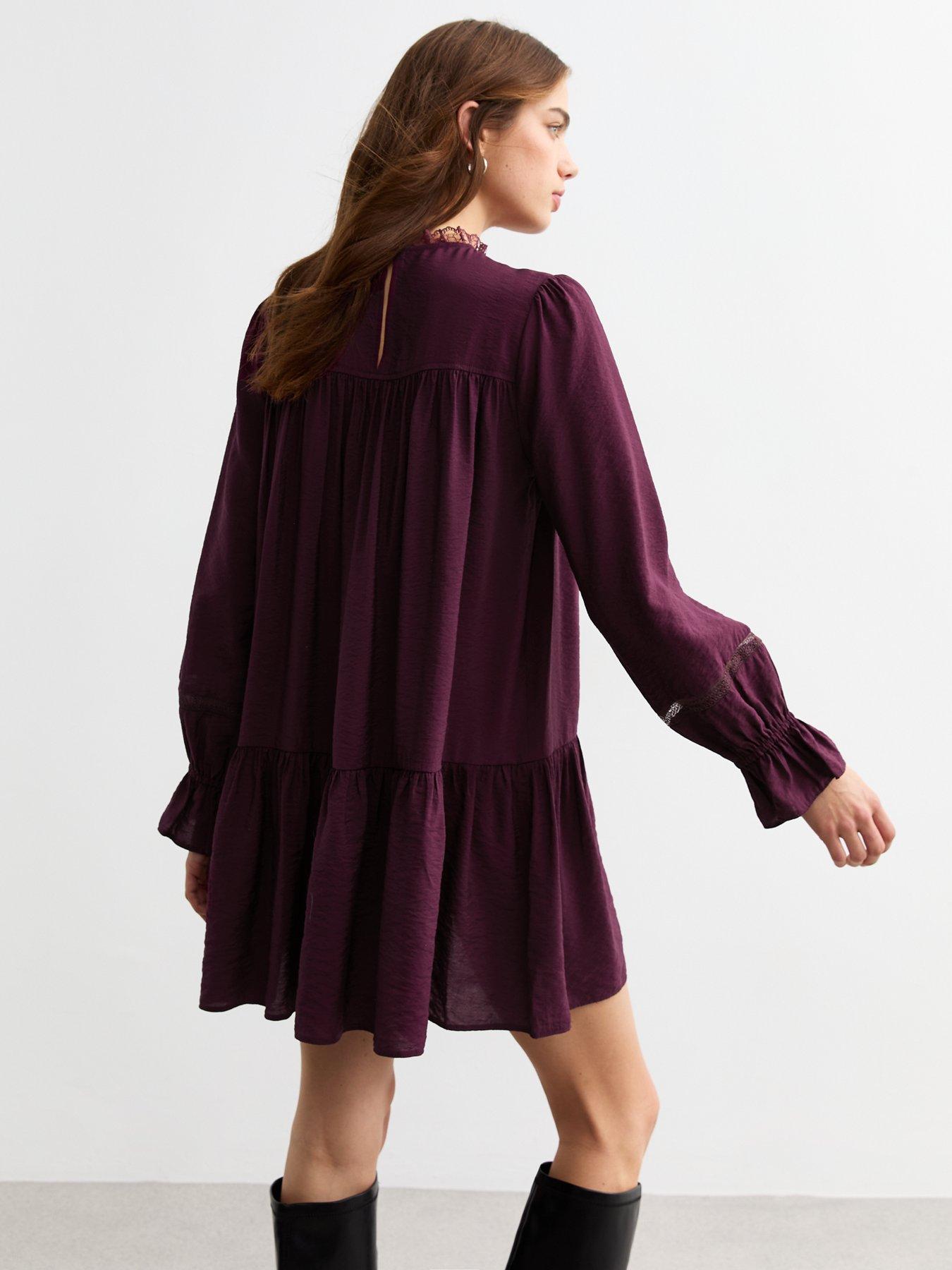 new-look-burgundy-lace-insert-mini-smock-dressstillFront