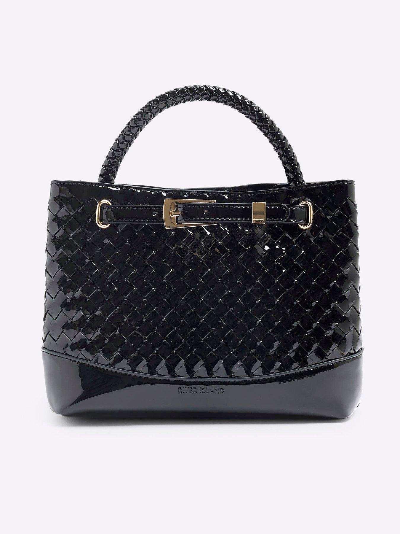 river-island-small-weave-tote-bag-blackfront