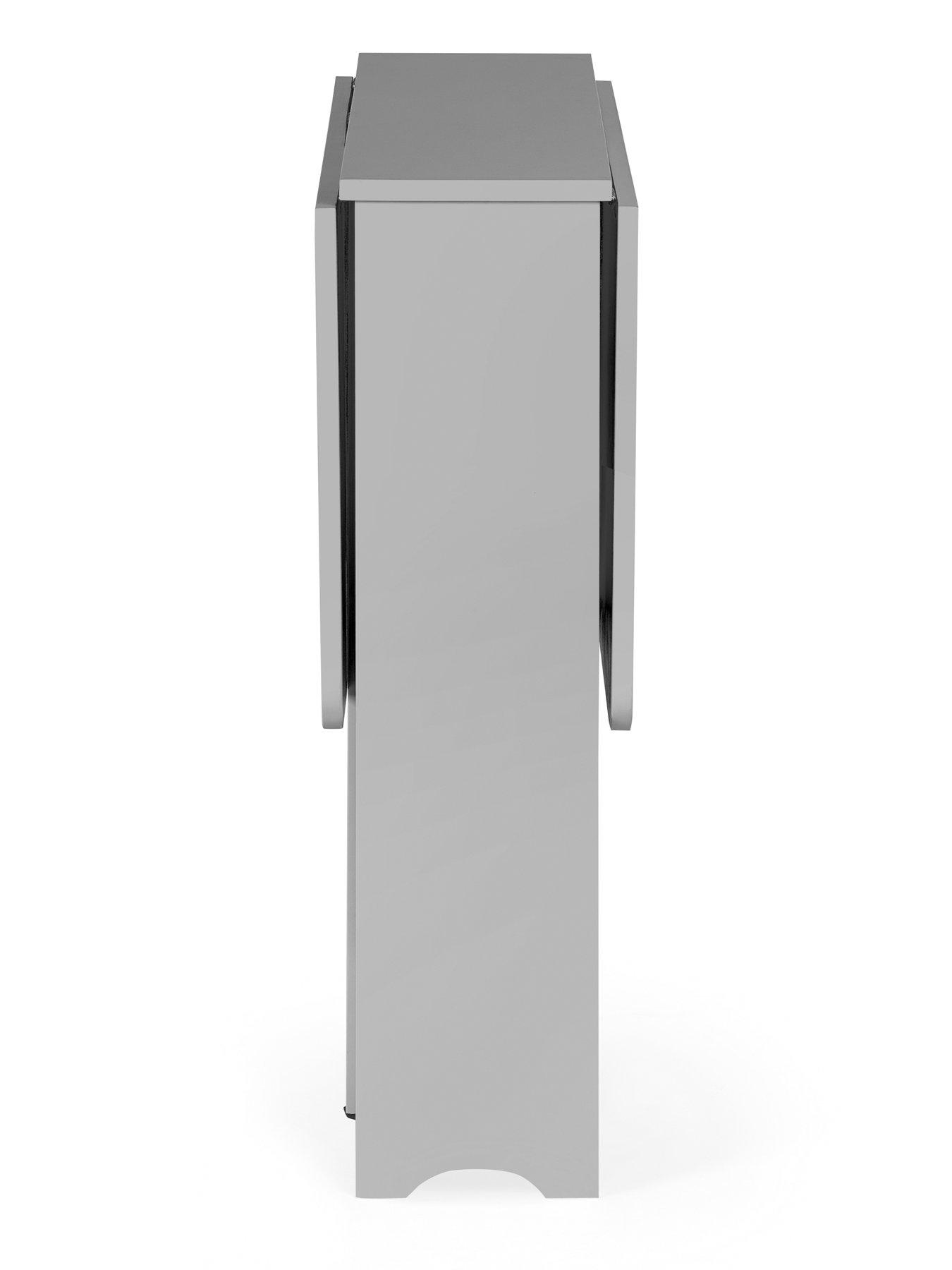 Image 5 of 7 of Julian Bowen Gatan Small Gateleg Dining Table With 2 Chairs - Light Grey