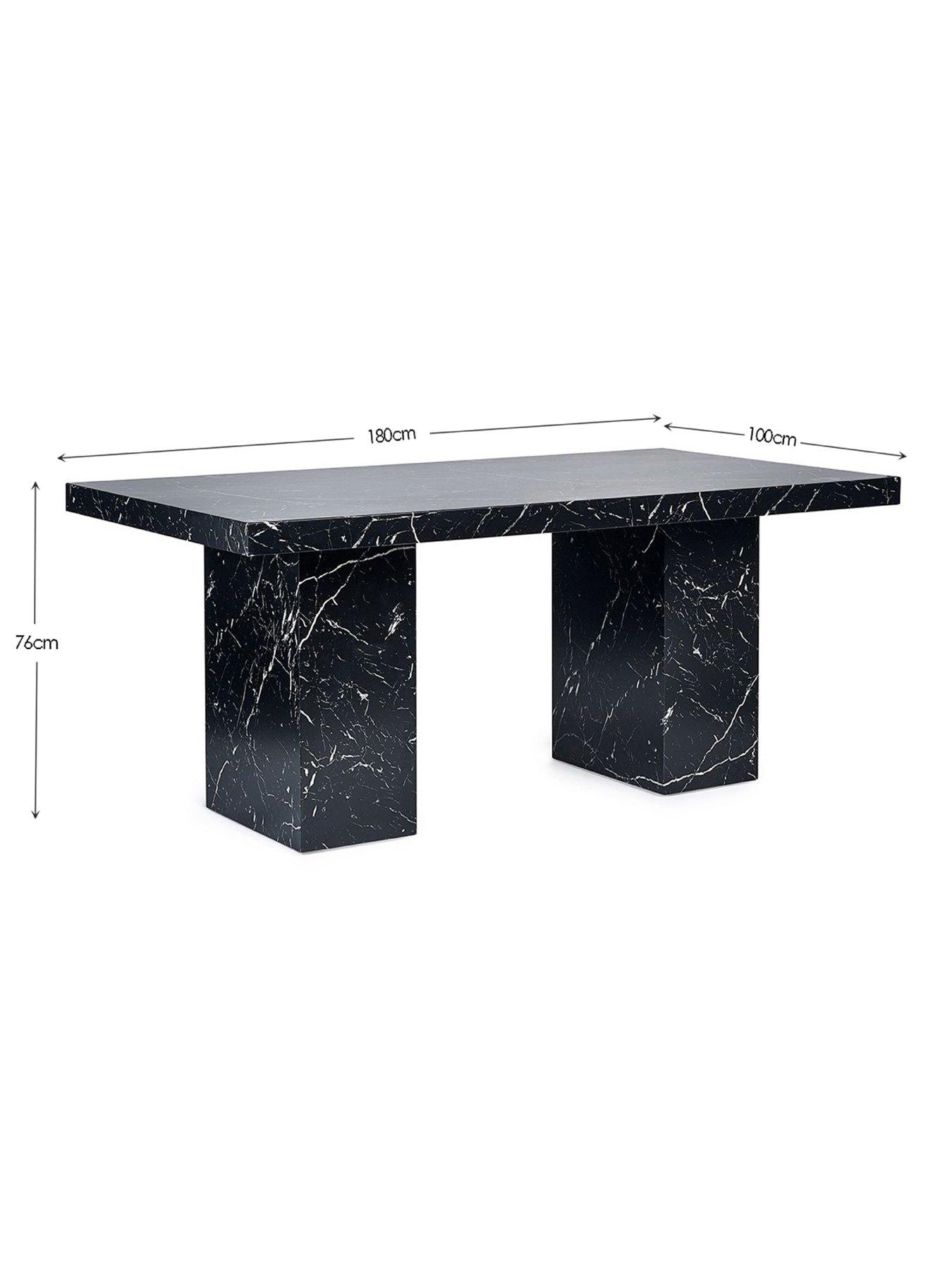 Image 7 of 7 of Julian Bowen Rome Dining Table - Black
