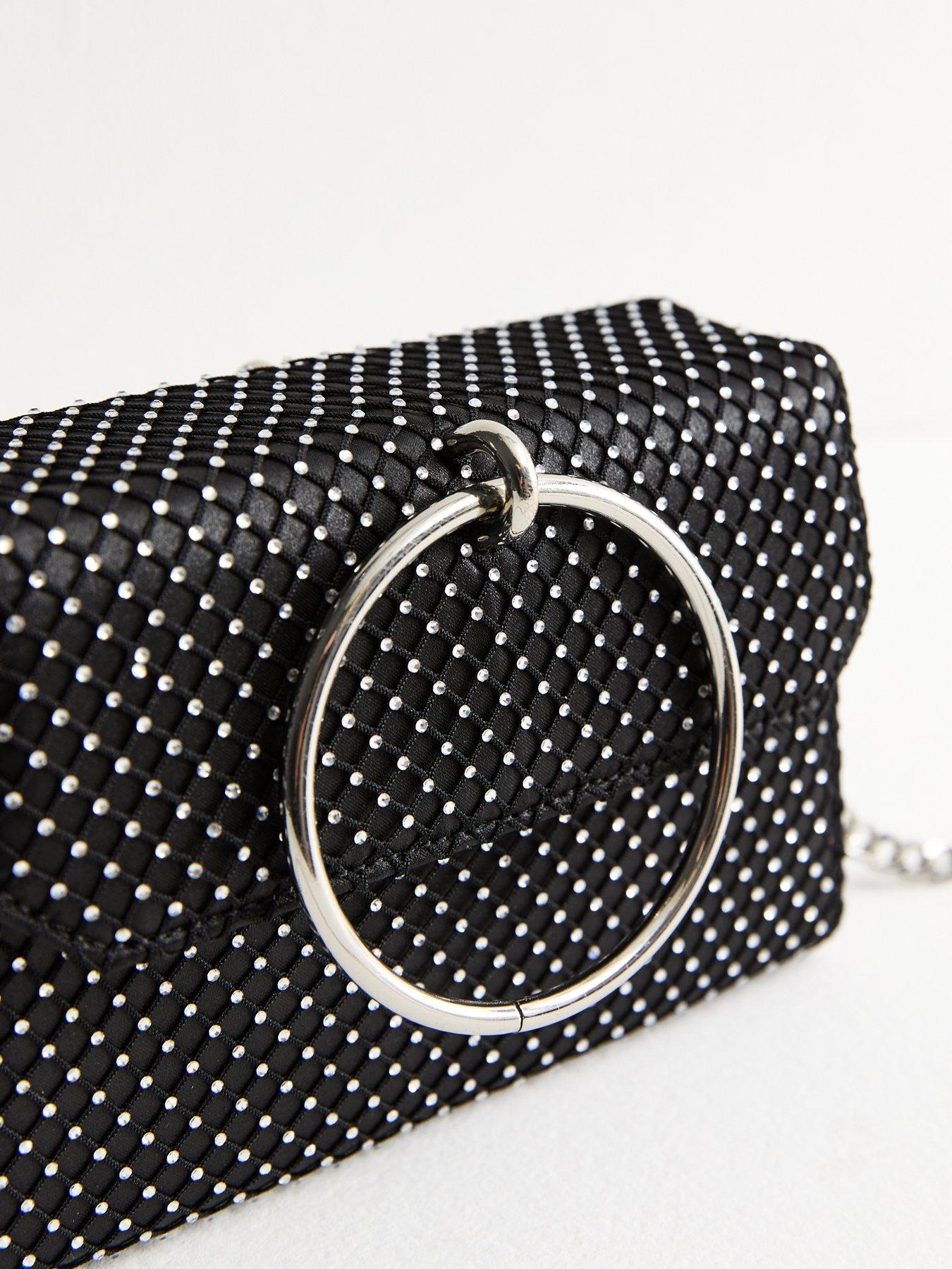 new-look-black-crystal-hoop-handle-satin-clutch-bagoutfit