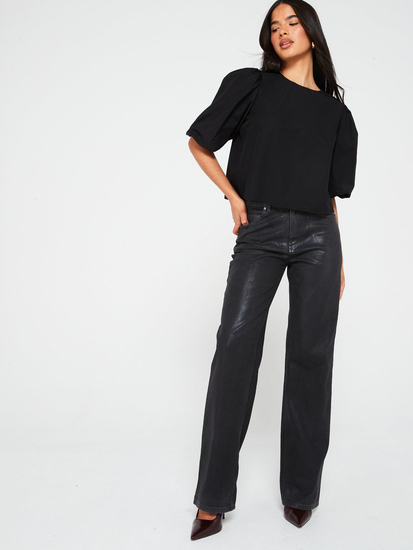 vero-moda-ditte-balloon-sleeve-woven-top-blackback