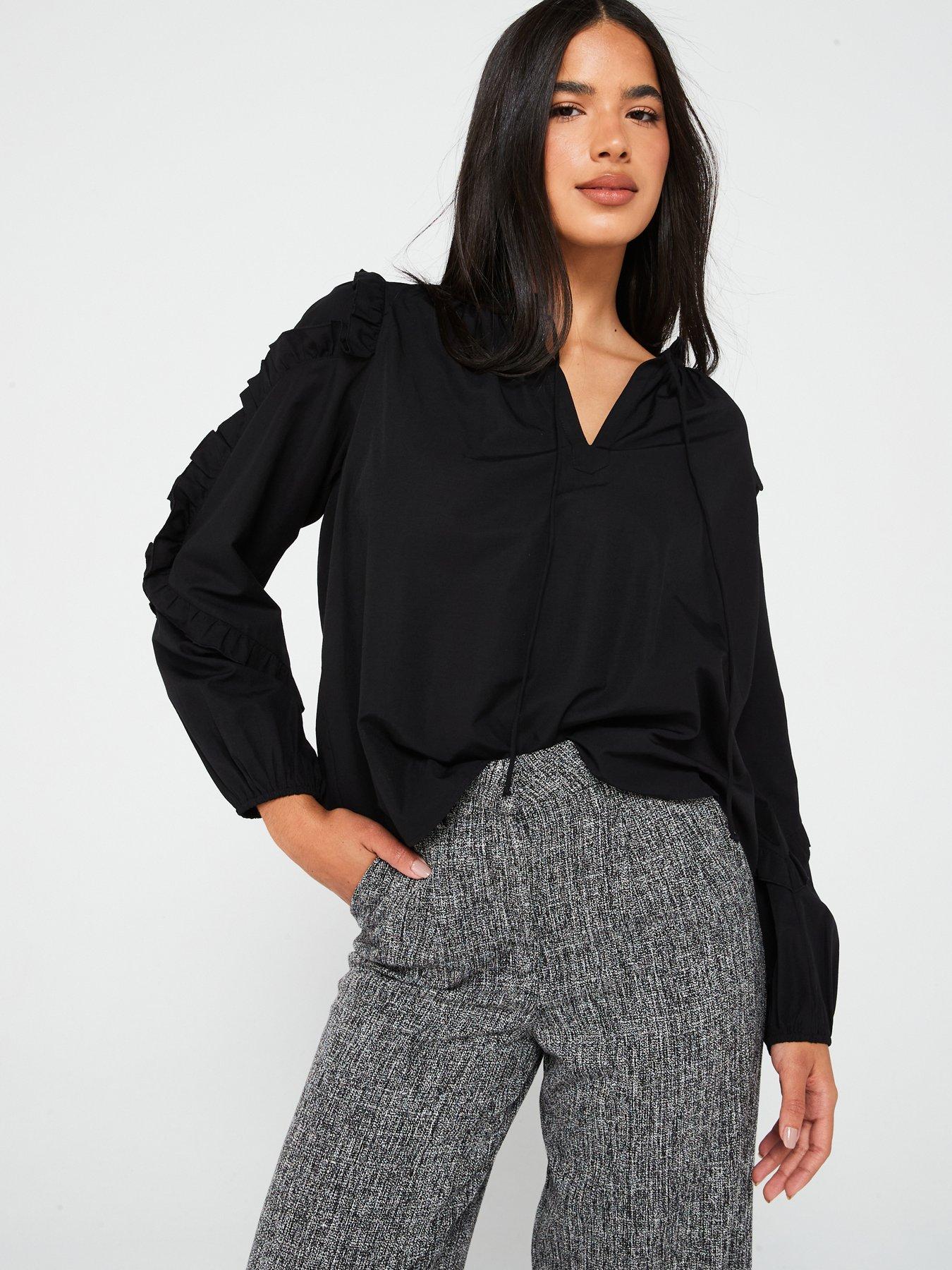 vero-moda-ditte-long-sleeve-detail-top-black