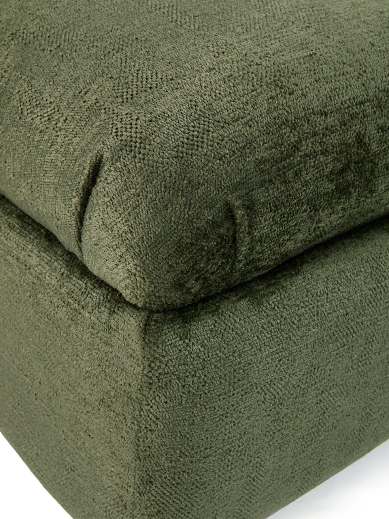 Image 6 of 6 of The Very Collection Sanremo Fabric&nbsp;Storage&nbsp;Footstool&nbsp;- Made in the UK