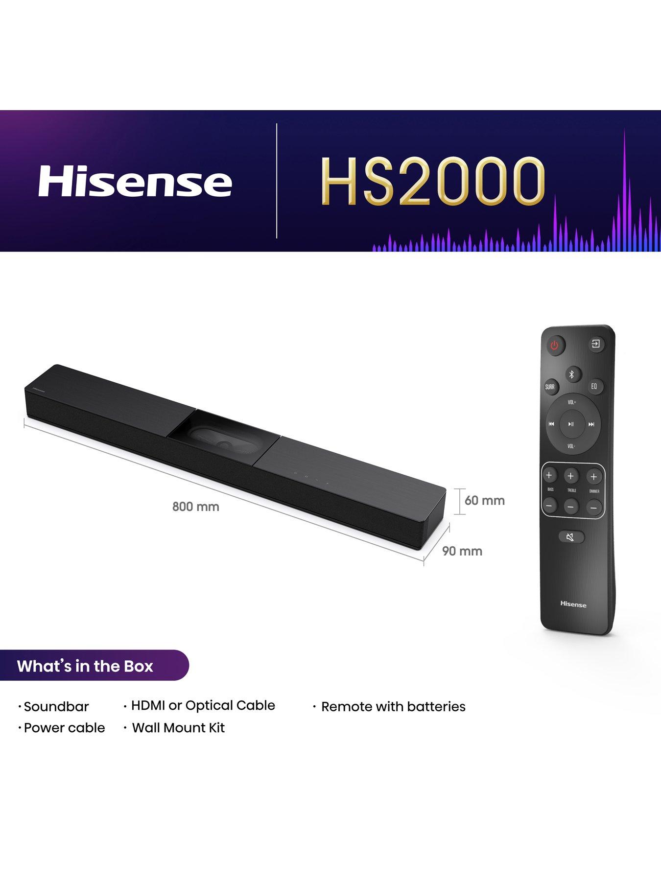 Image 7 of 7 of Hisense HS2000 240W 2.1Ch All-in-one Soundbar with DTS Virtual X and Dolby Digital