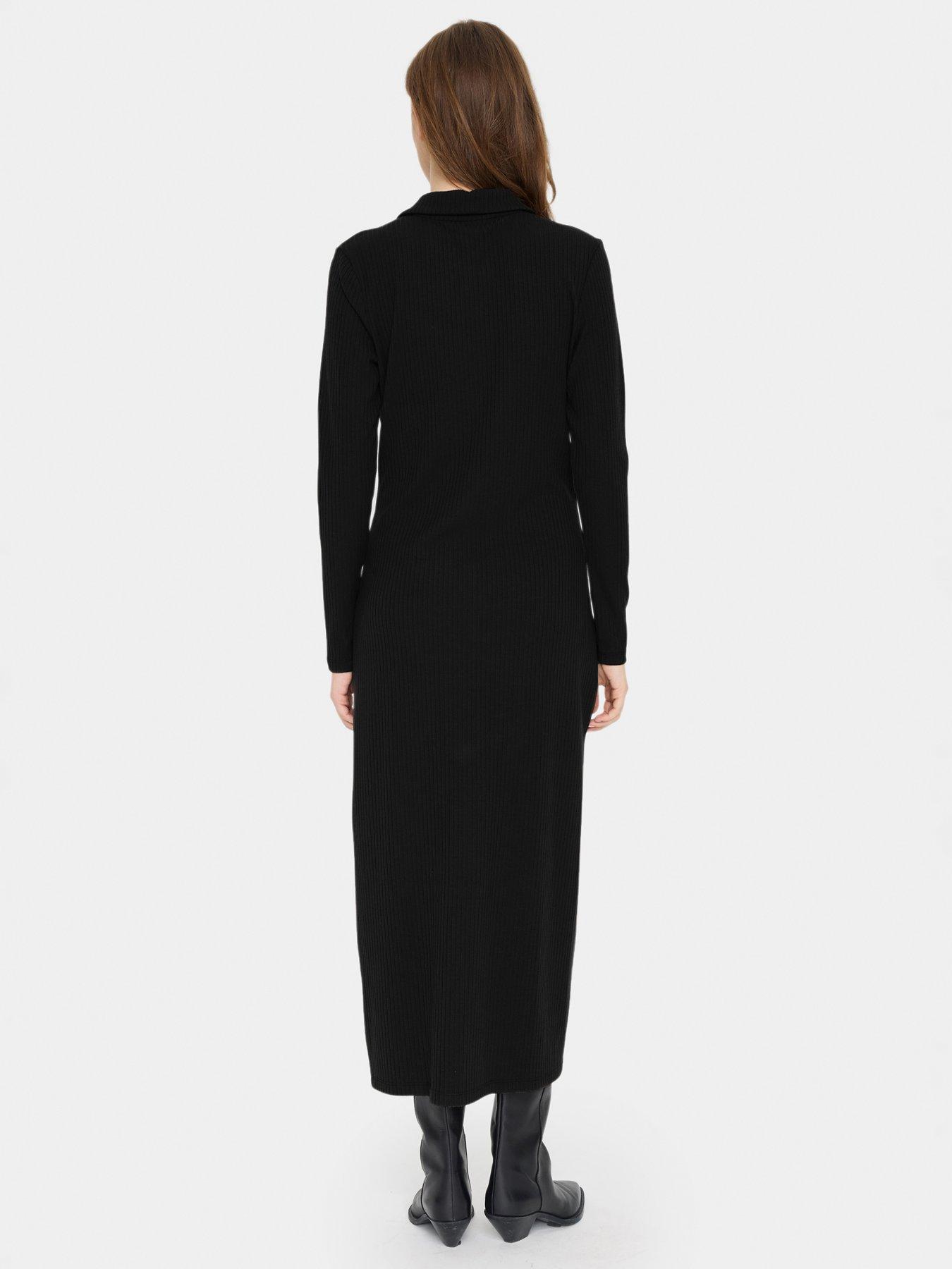 saint-tropez-godasz-rib-knit-long-sleeve-shirt-dress-blackstillFront