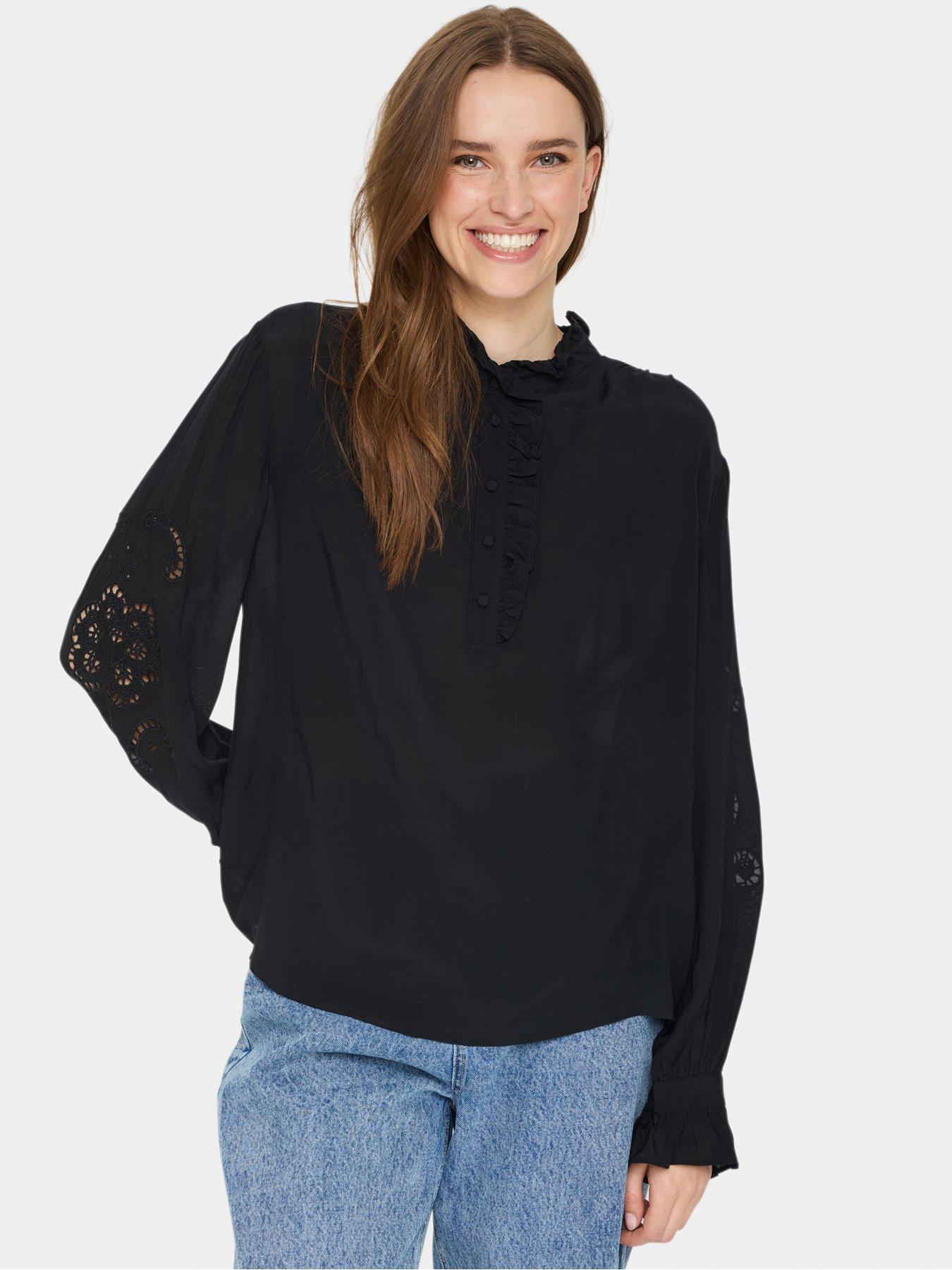 saint-tropez-greyasz-regular-fit-embroidery-blouse-black