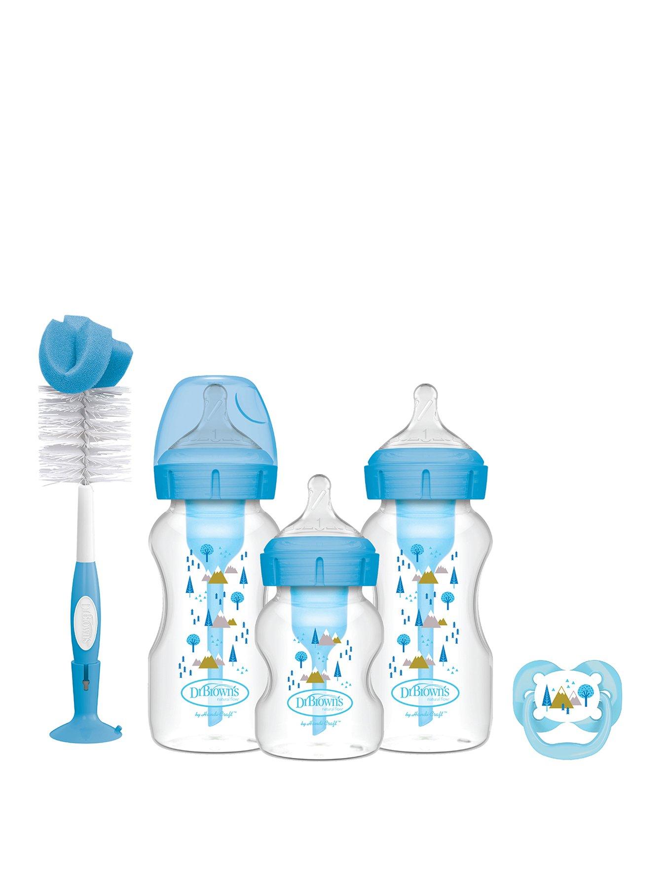 dr-browns-options-gift-set-blue-1x-150ml-bottle-2x-270ml-bottle-bottle-brush-dummy