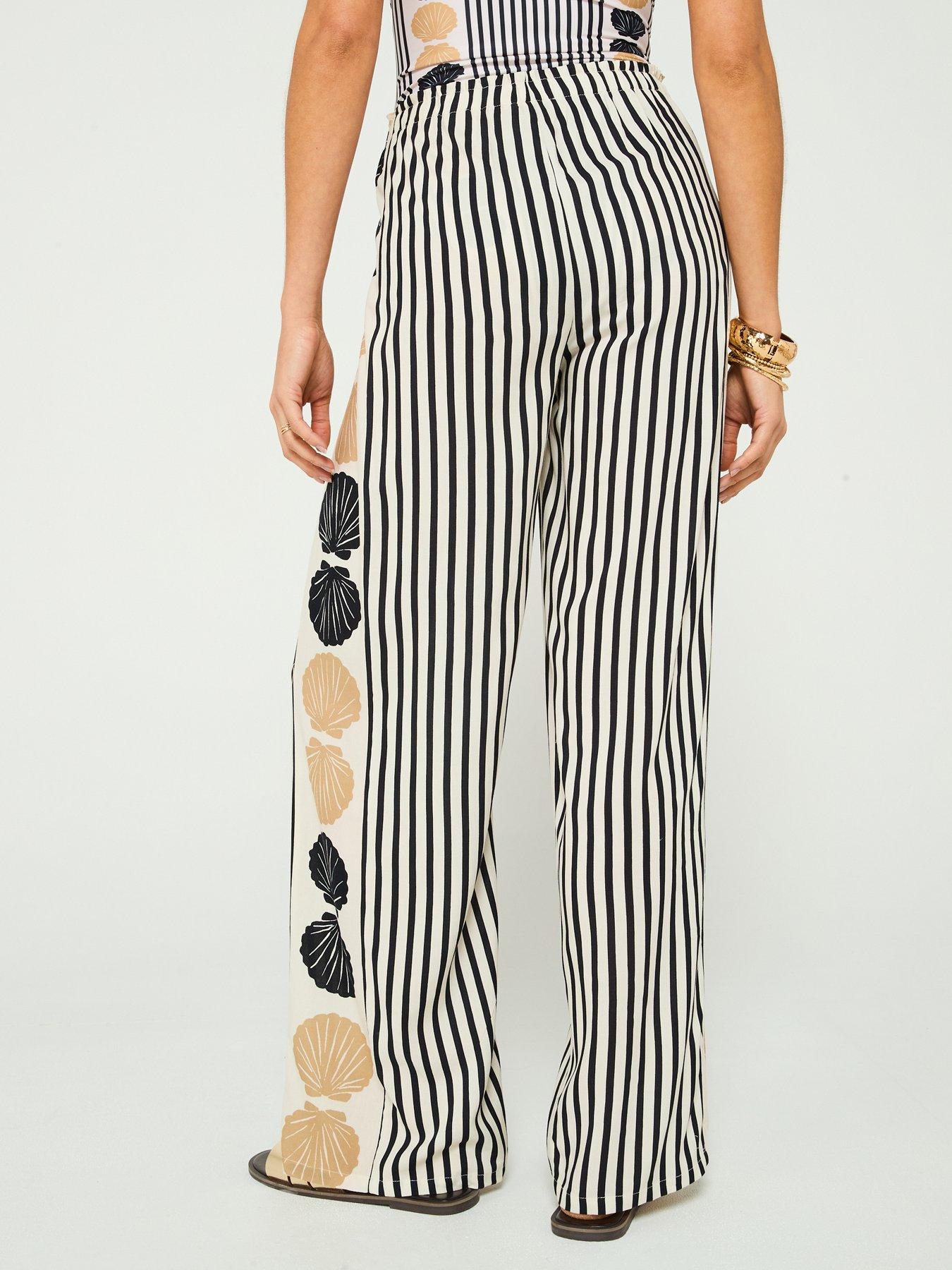 Image 2 of 6 of V by Very Side Panel Placement Beach Trouser - Print