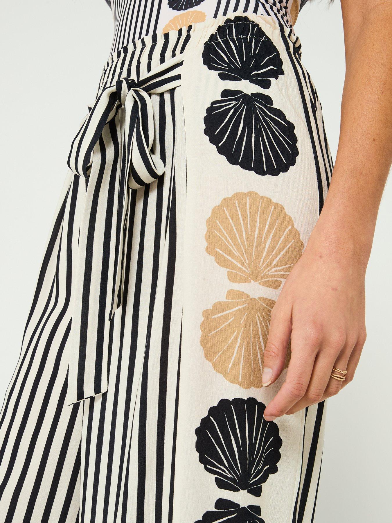 Image 6 of 6 of V by Very Side Panel Placement Beach Trouser - Print