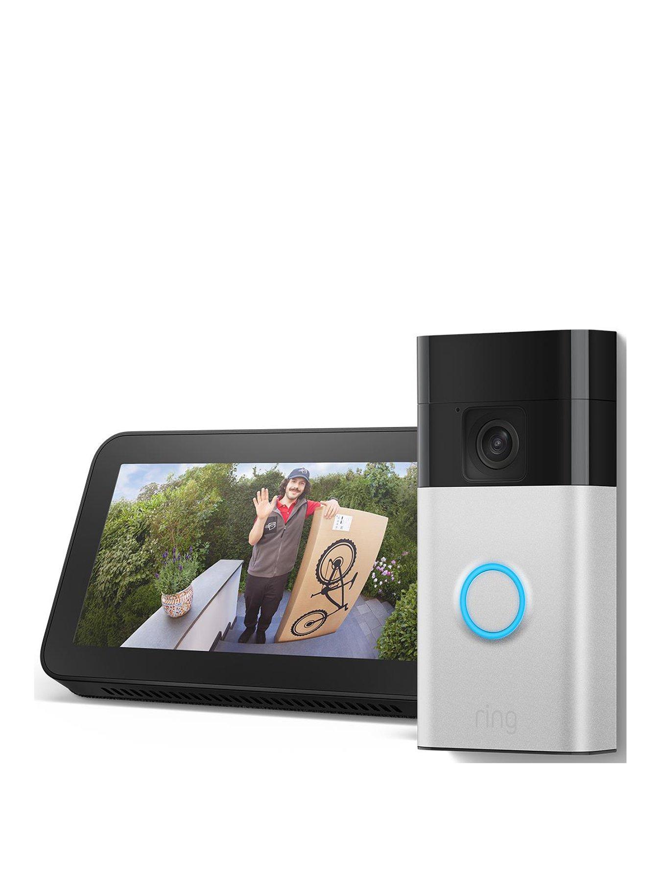 RING Amazon Echo Show 5 and Ring Video Doorbell (3rd Gen) Satin