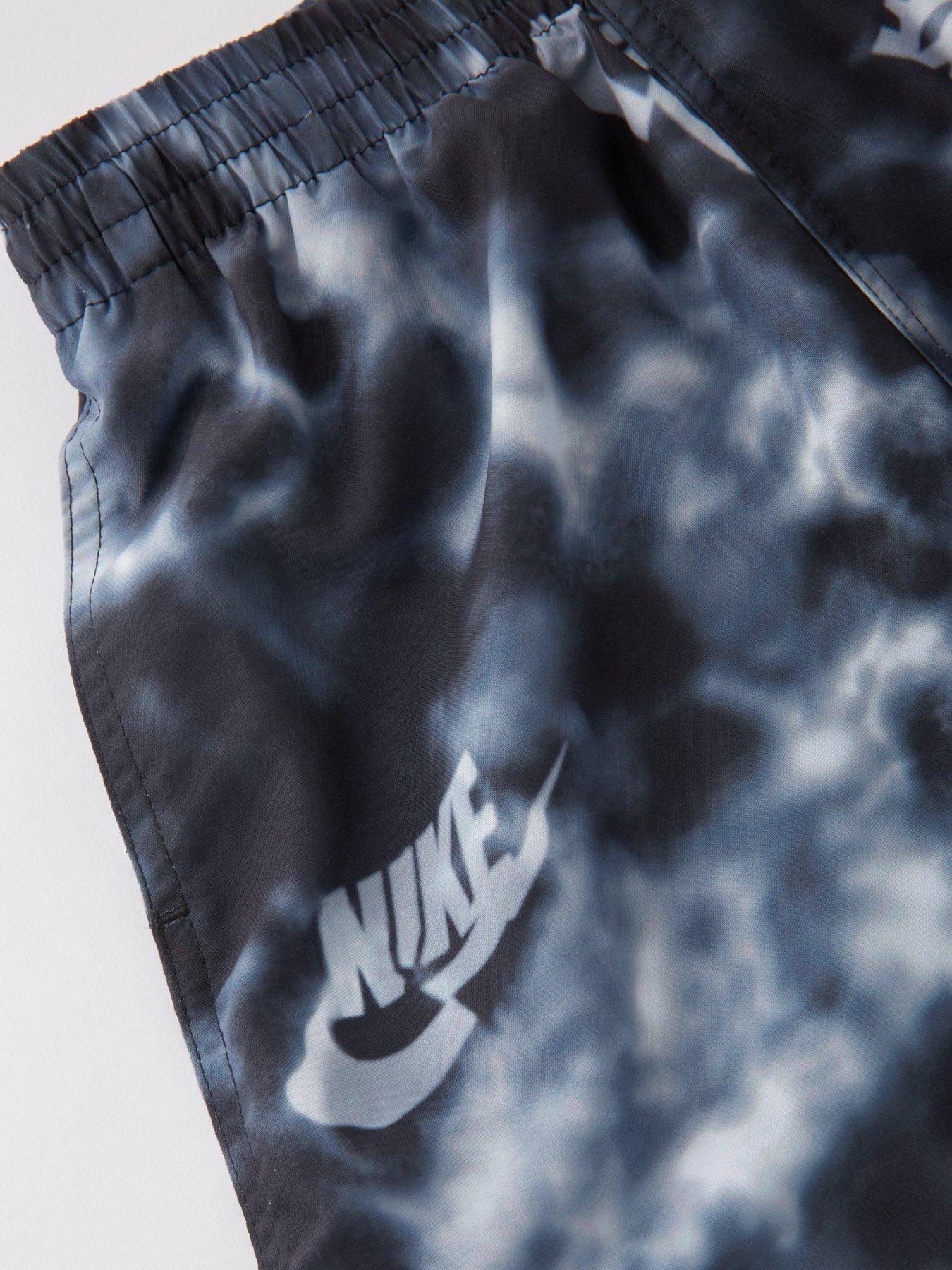 Image 4 of 4 of Nike Junior Boy's 4 Inch Water Tie Dye Cargo Volley Short- Grey
