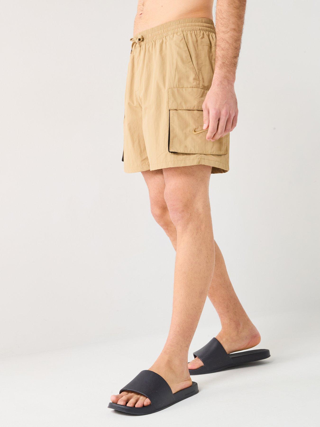 Image 1 of 6 of Nike Mens Multi Pocket 7 Inch Volley Swim Short - Brown