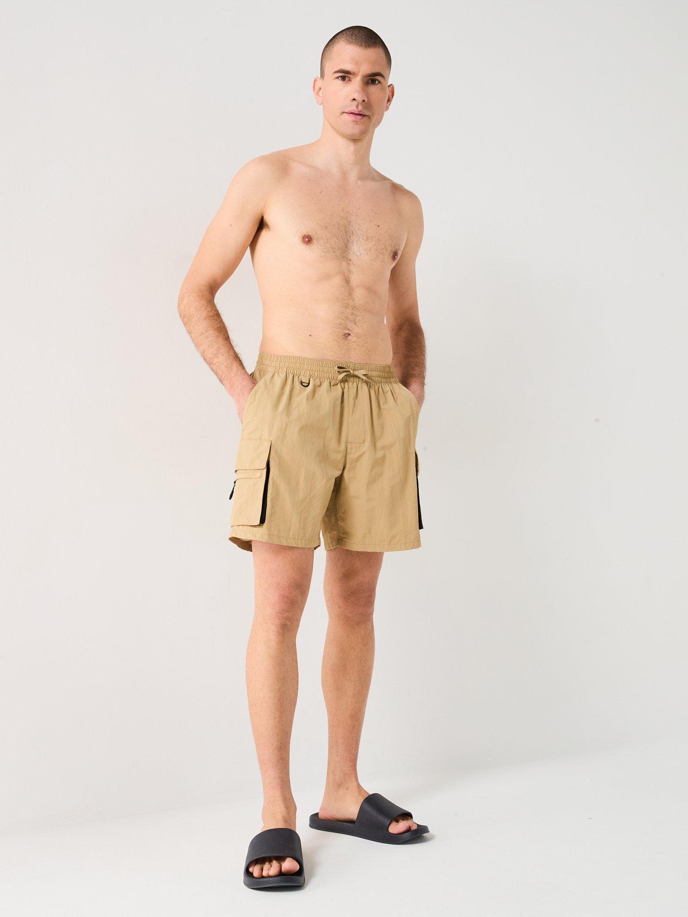 Image 5 of 6 of Nike Mens Multi Pocket 7 Inch Volley Swim Short - Brown