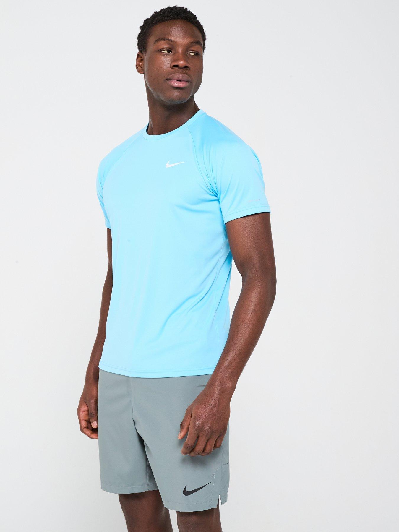 undefined Mens Essential Short Sleeve Hydroguard T Shirt -blue