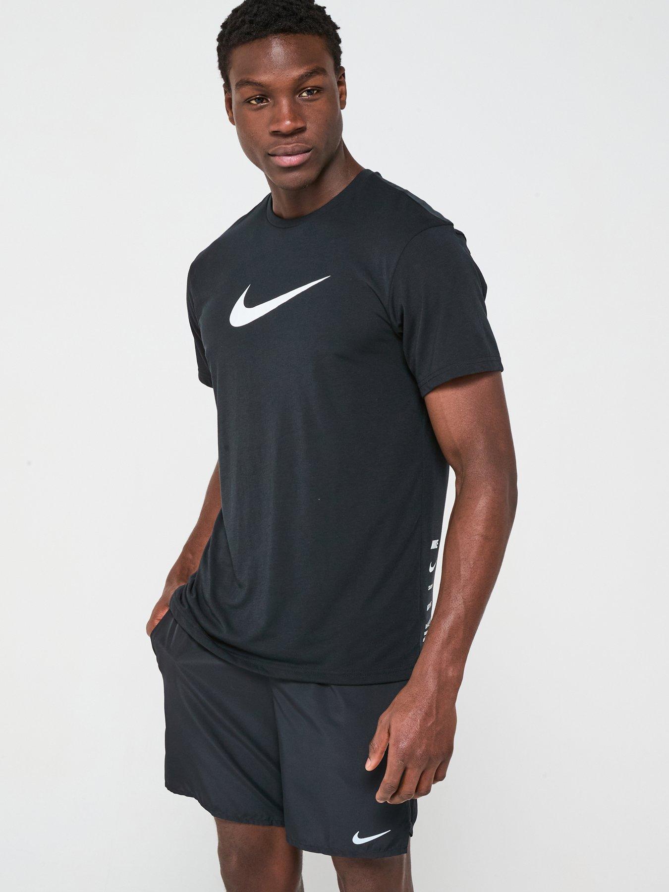 Image 1 of 6 of Nike Mens Specs Short Sleeve Hydroguard T Shirt - Black