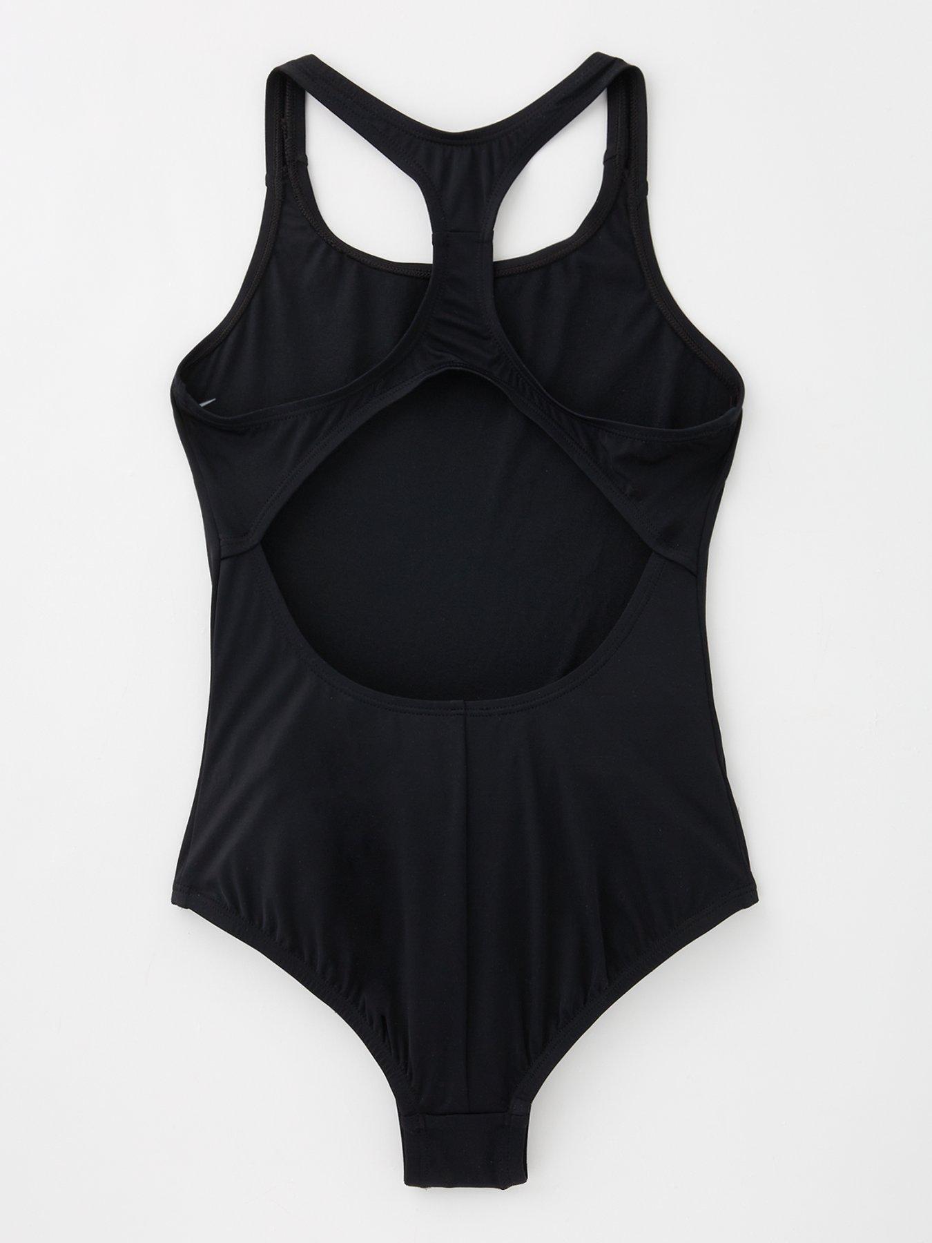 Image 2 of 4 of Nike Girls Essential Racerback One Piece Swimsuit - Black