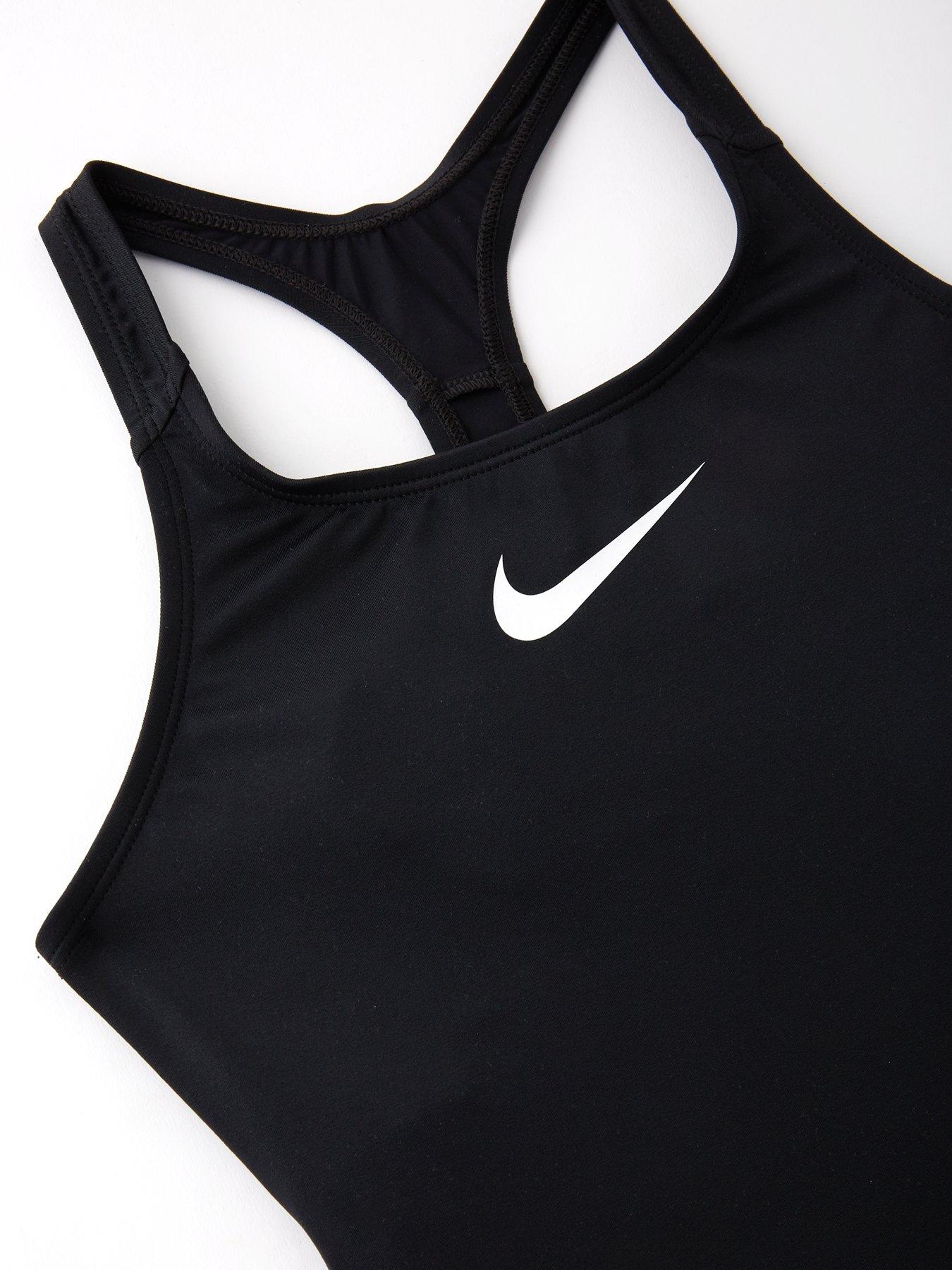 Image 4 of 4 of Nike Girls Essential Racerback One Piece Swimsuit - Black