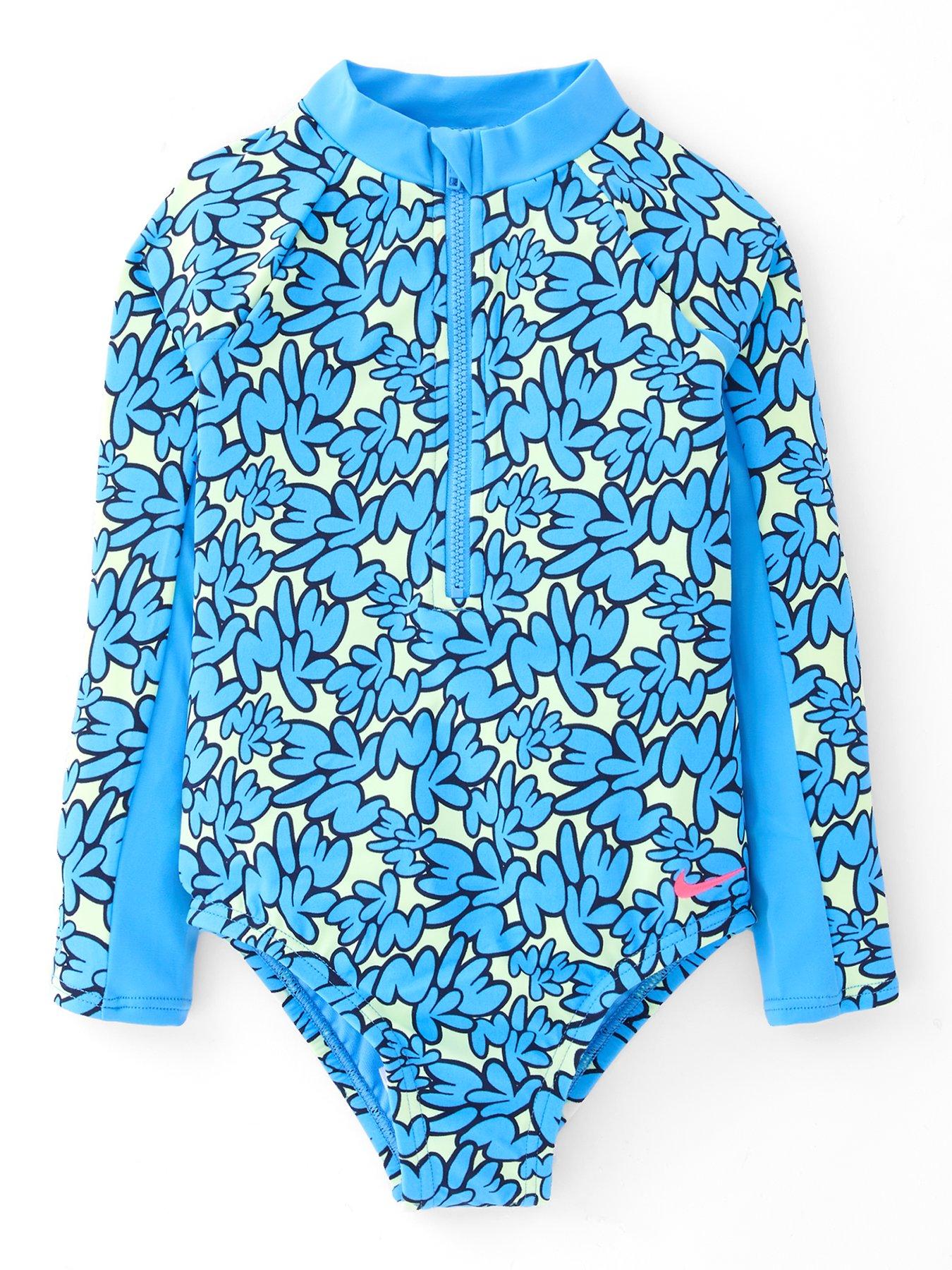 nike-younger-girls-bubble-font-long-sleeve-one-piece-swimsuit-blue