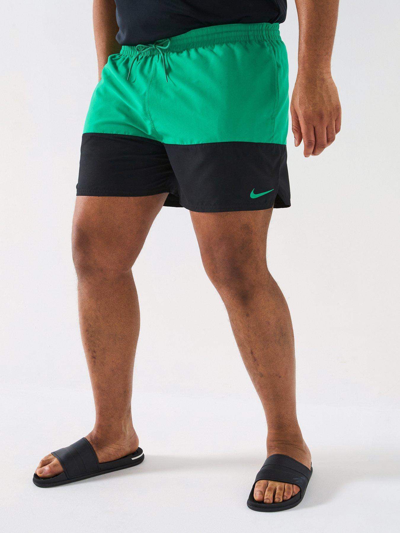 Nike Mens Split Extended Size 5 Inch Volley Swim Short - Green