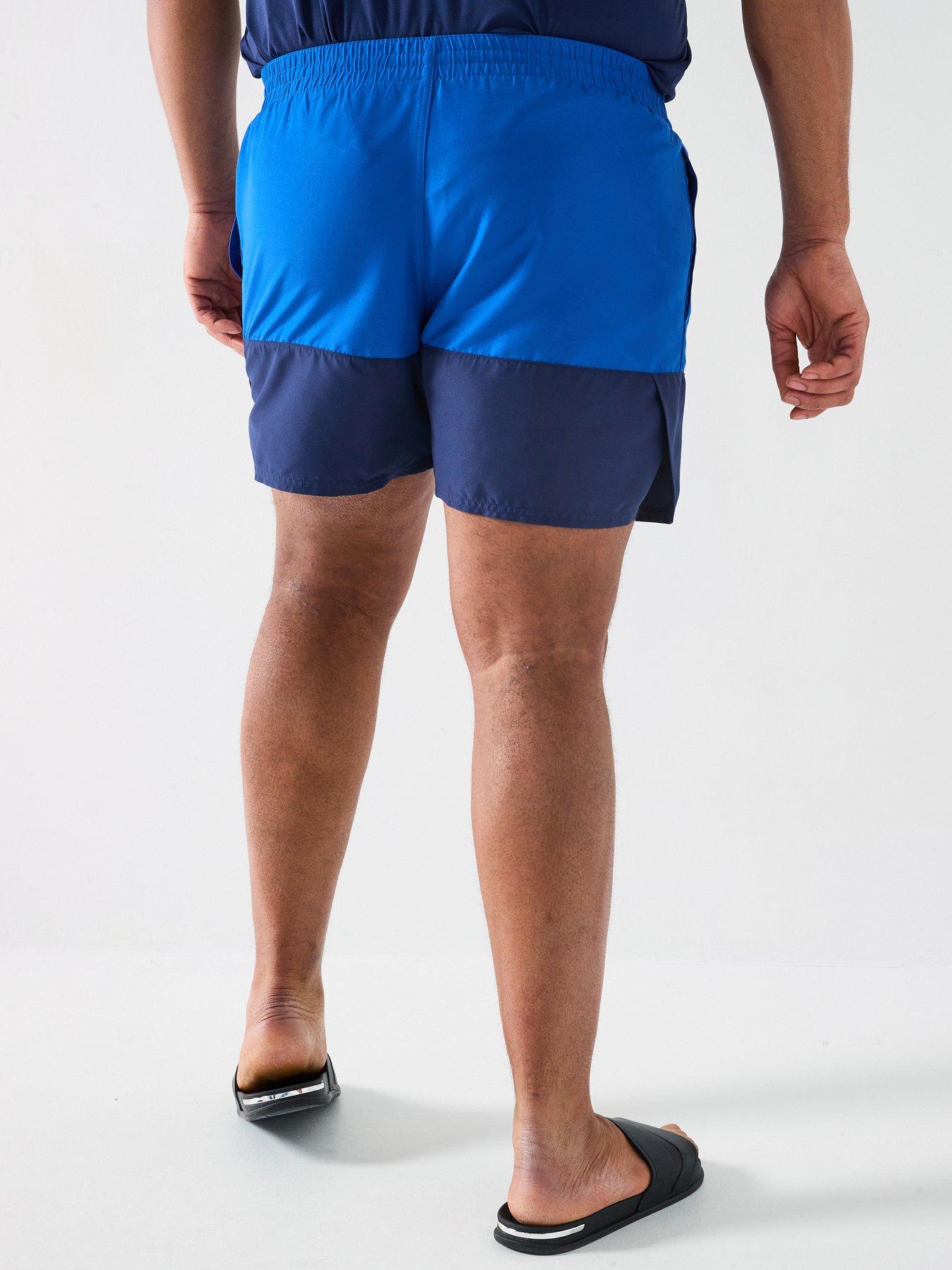 Image 2 of 4 of Nike Mens Split Extended Size 5 Inch Volley Swim Short - Blue