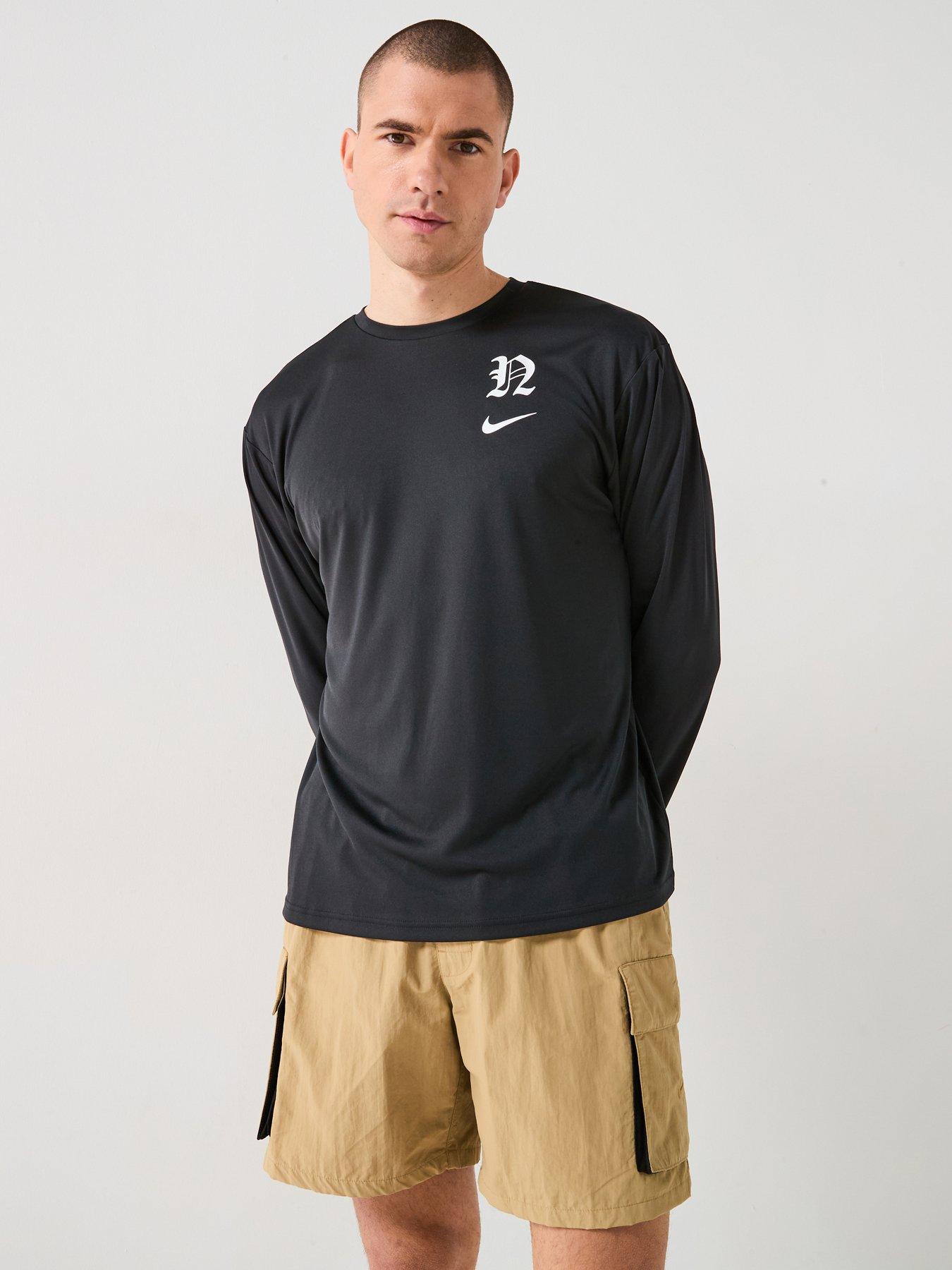 nike-mens-lux-letter-long-sleeve-hydroguard-t-shirt-black