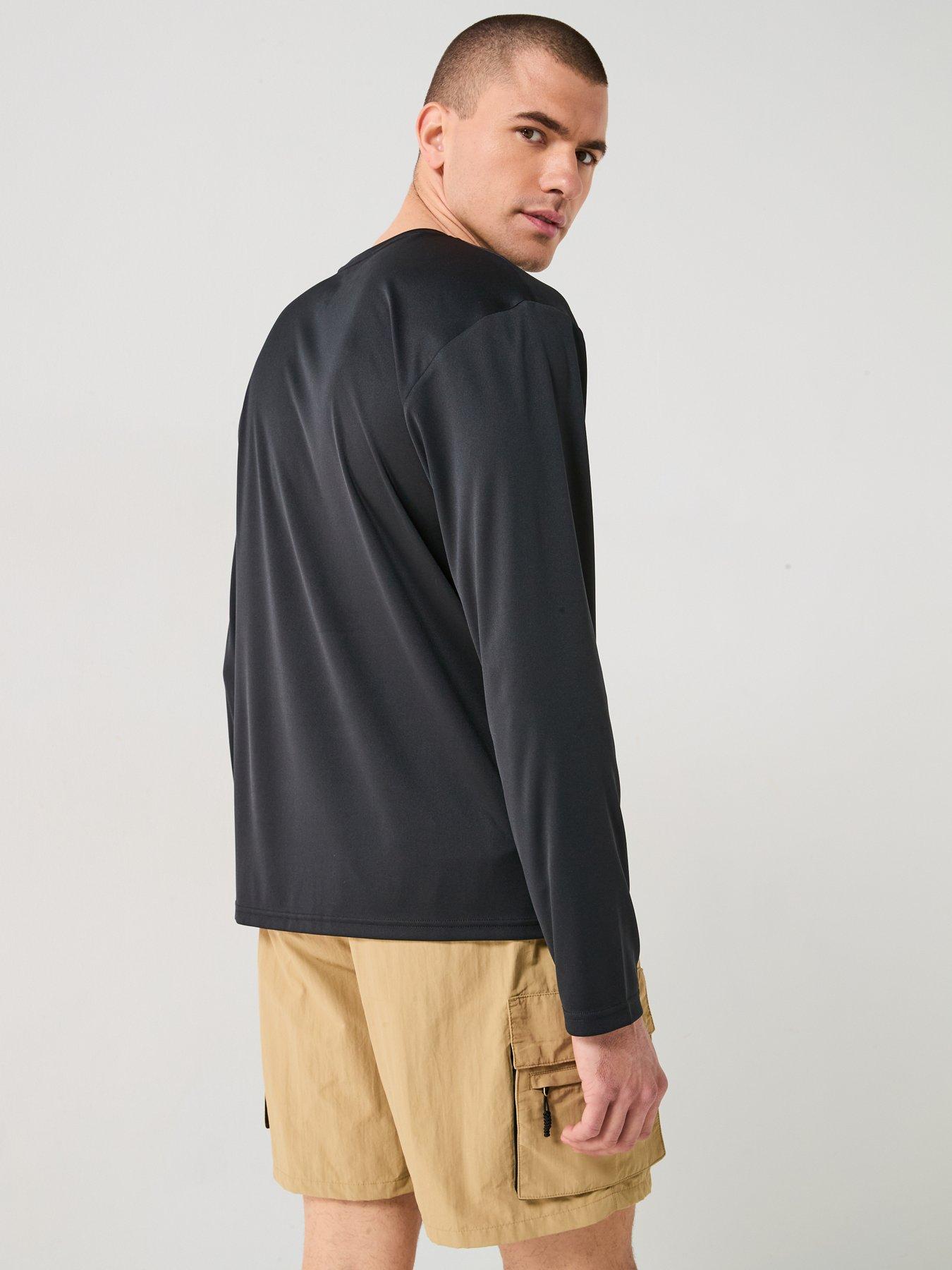 nike-mens-lux-letter-long-sleeve-hydroguard-t-shirt-blackstillFront