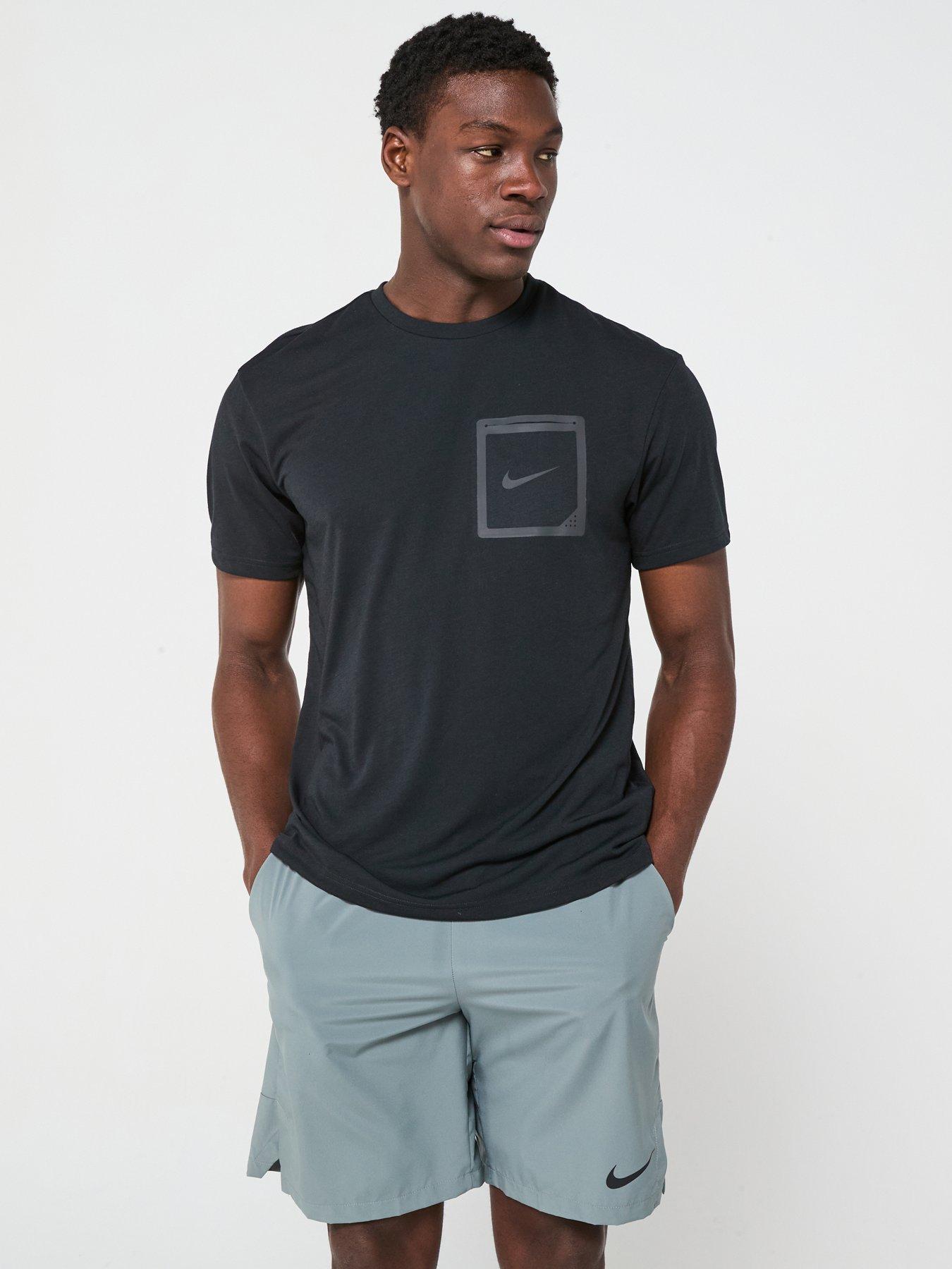 Nike Mens Tek Pocket Short Sleeve Hydroguard T Shirt - Black