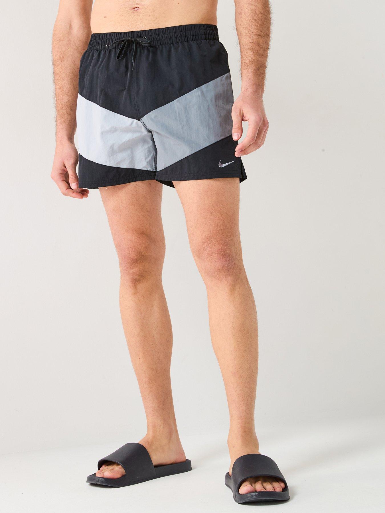 Image 1 of 5 of Nike Mens Multi Logo Vortex 5 Inch Volley Swim Short - Black